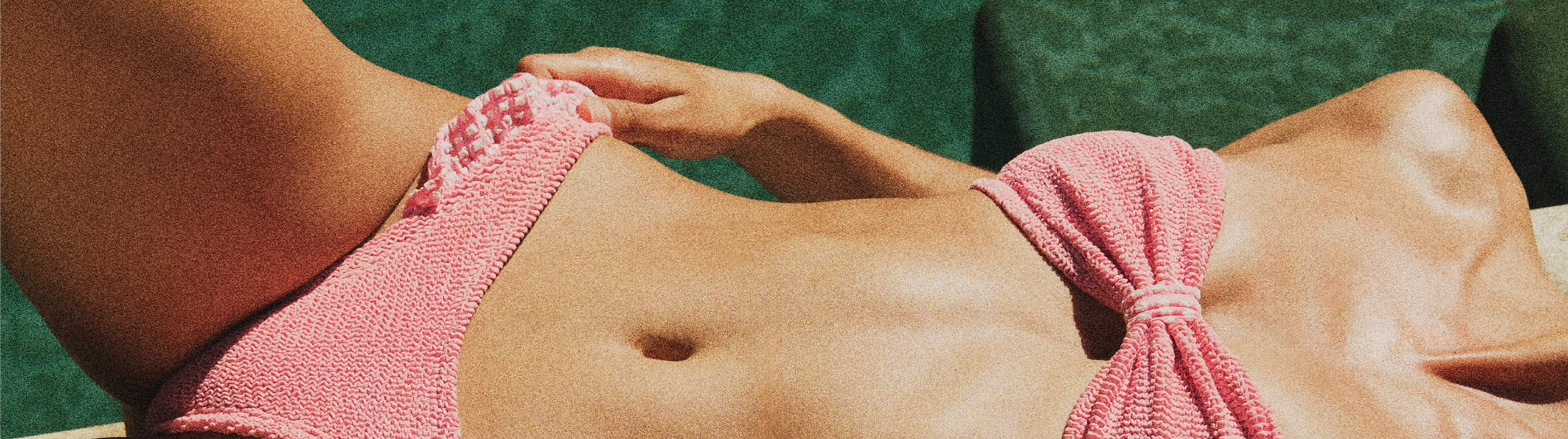 Hunza G Jean Bikini Milkshake Gingham