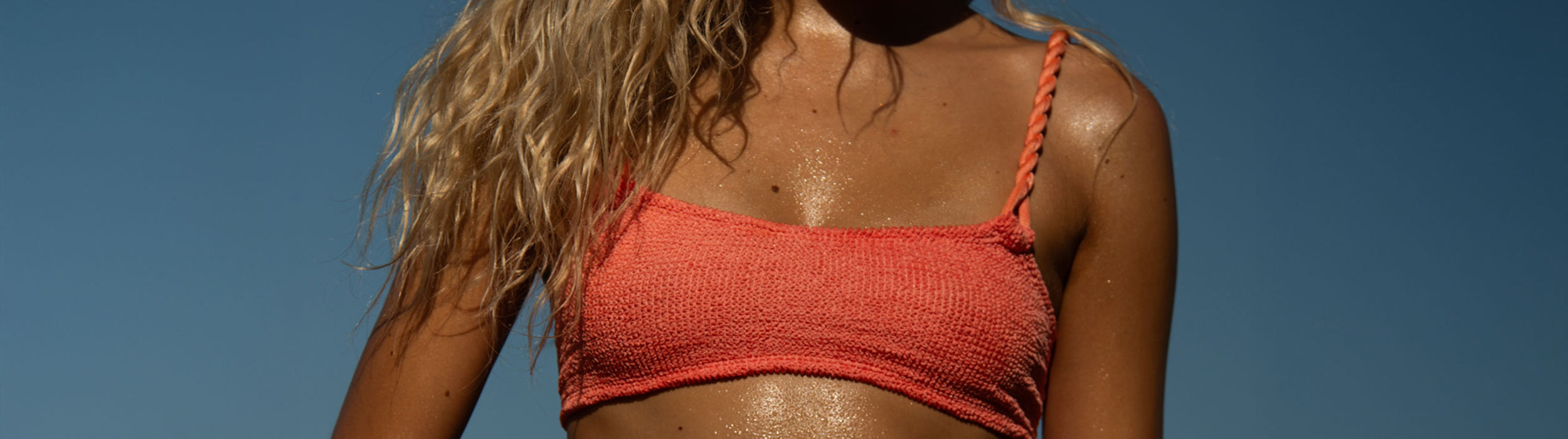 Hunza G Phoebe Bikini Metallic Coral