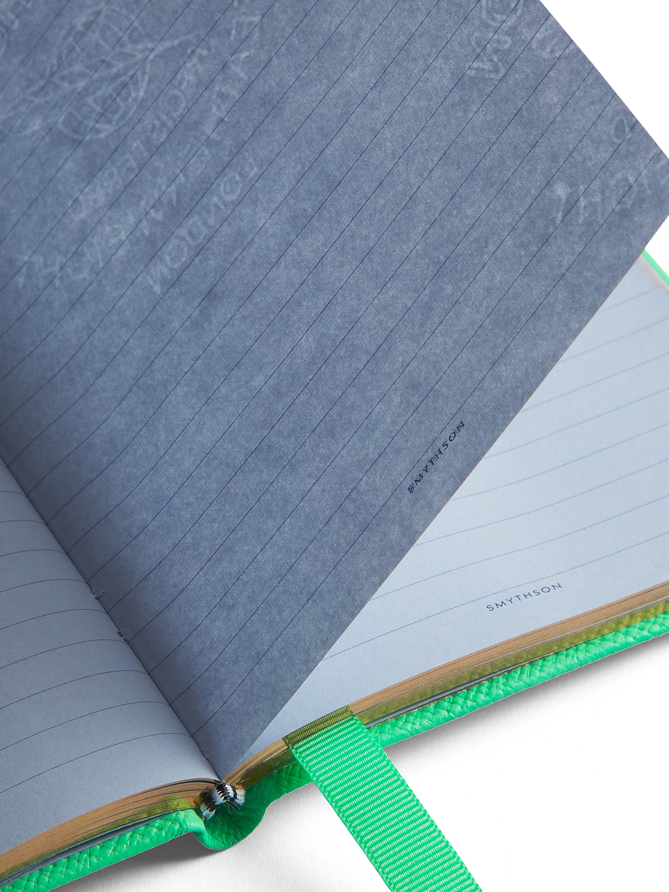 Smythson x Hunza G Chelsea Notebook - Lime