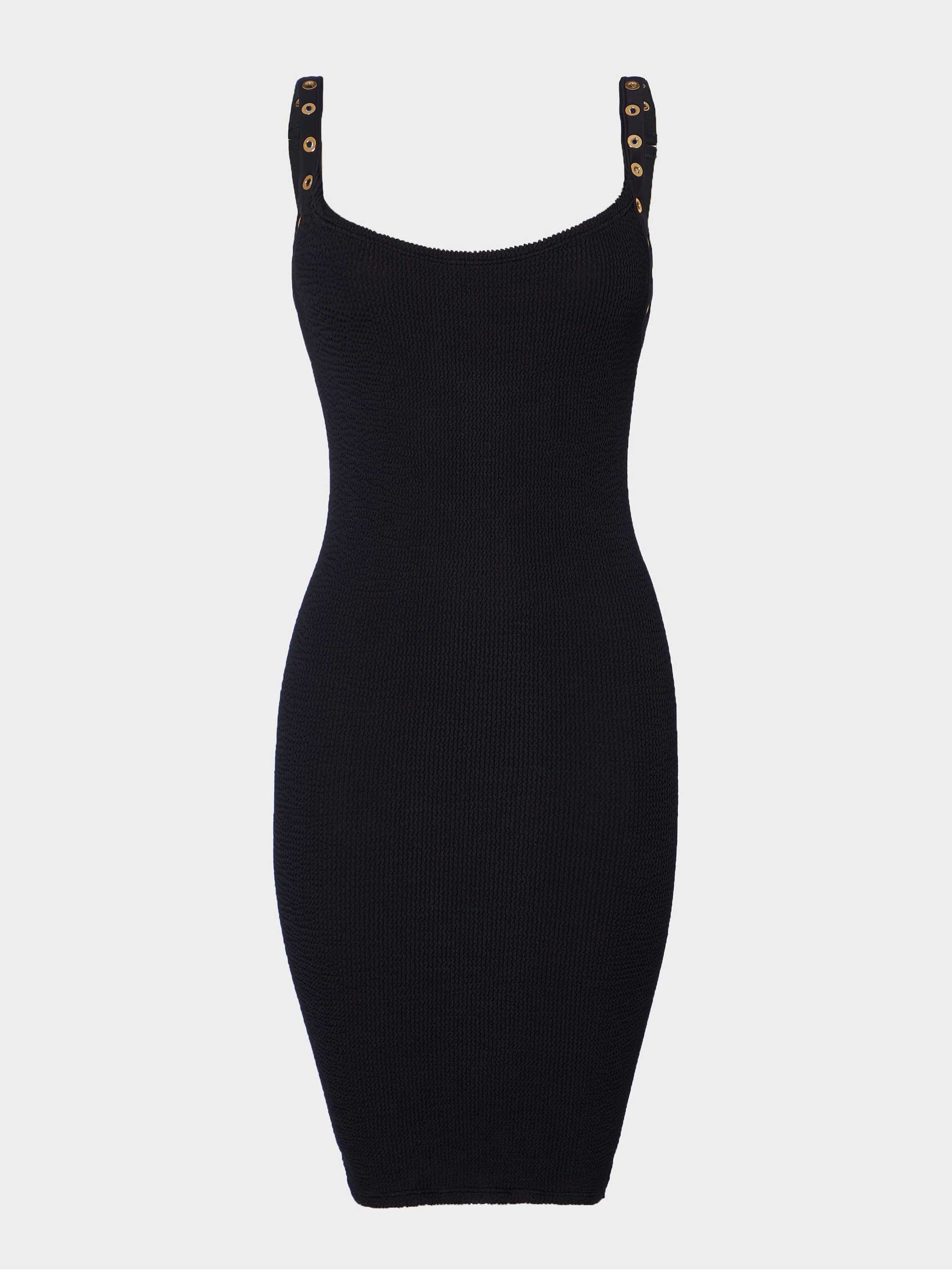 anora metallic dress Hunza G Anora Eyelet Tank Dress