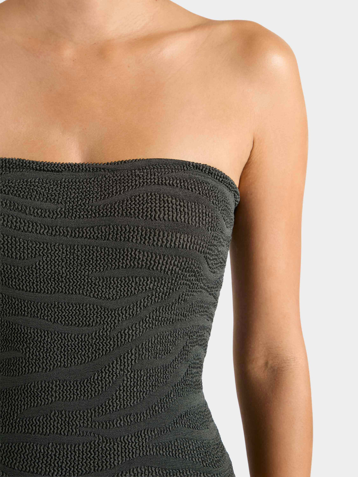 Audrey Swim - Zebra Metallic Graphite