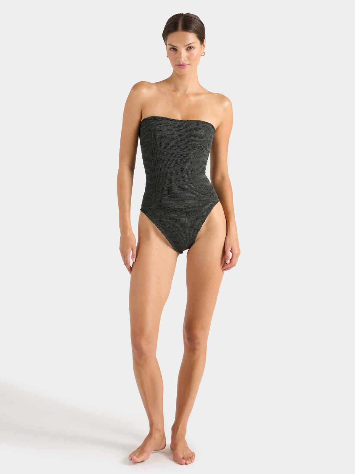 Audrey Swim - Zebra Metallic Graphite
