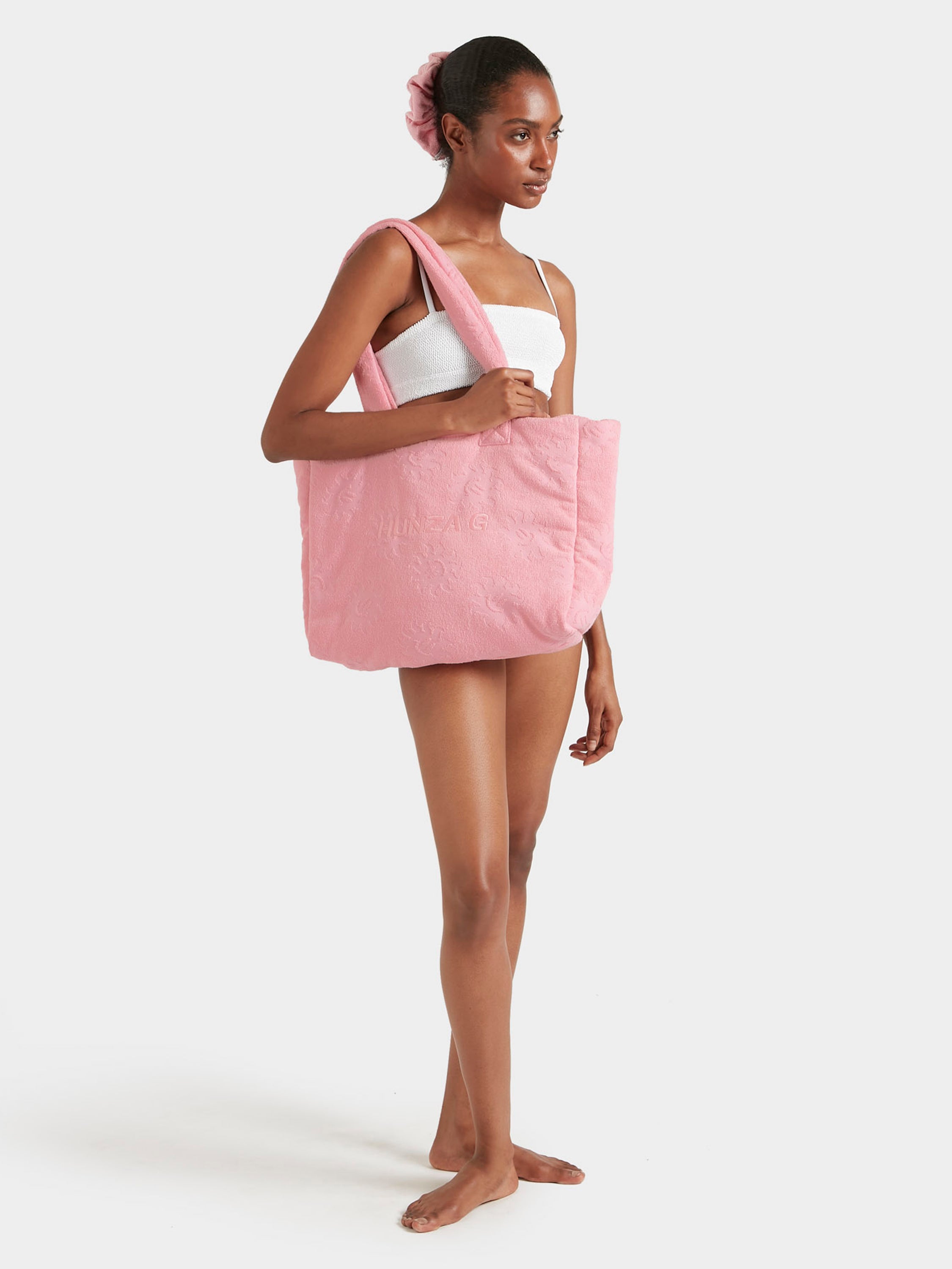 Sunny Towelling Beach Bag - Pink