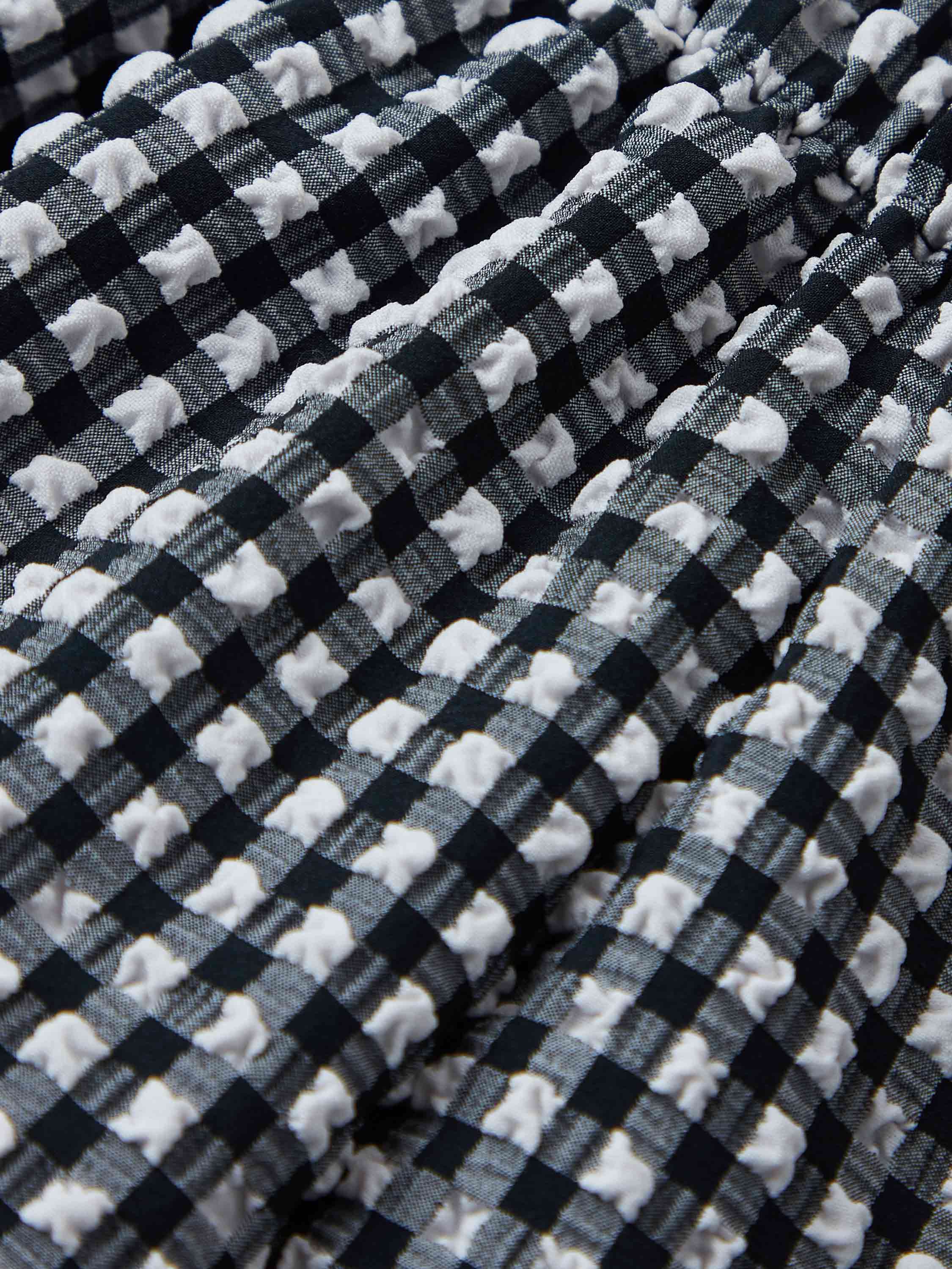 Sofia Gingham Headscarf - Black Gingham