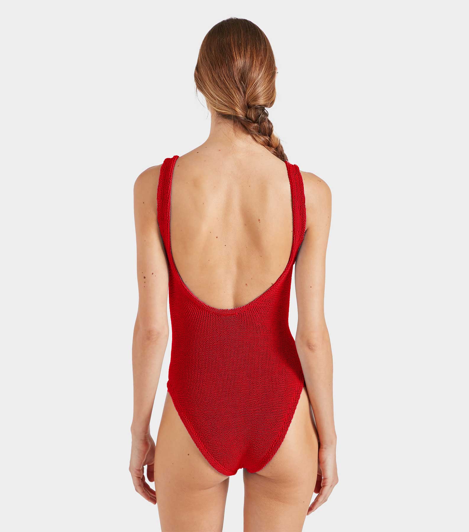 Celine Swim With Tonal Hoops - Red