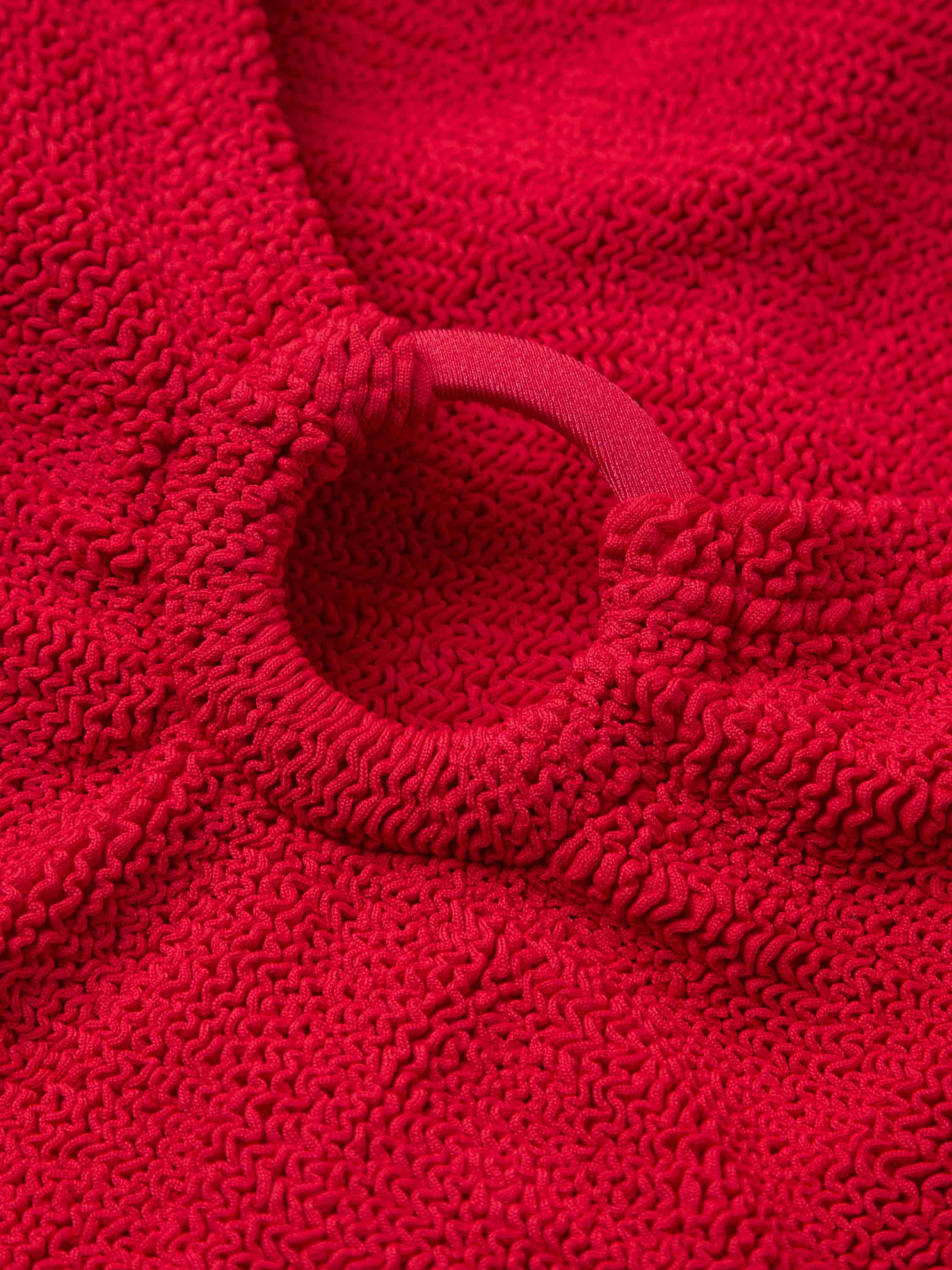 Celine Swim With Tonal Hoops - Red