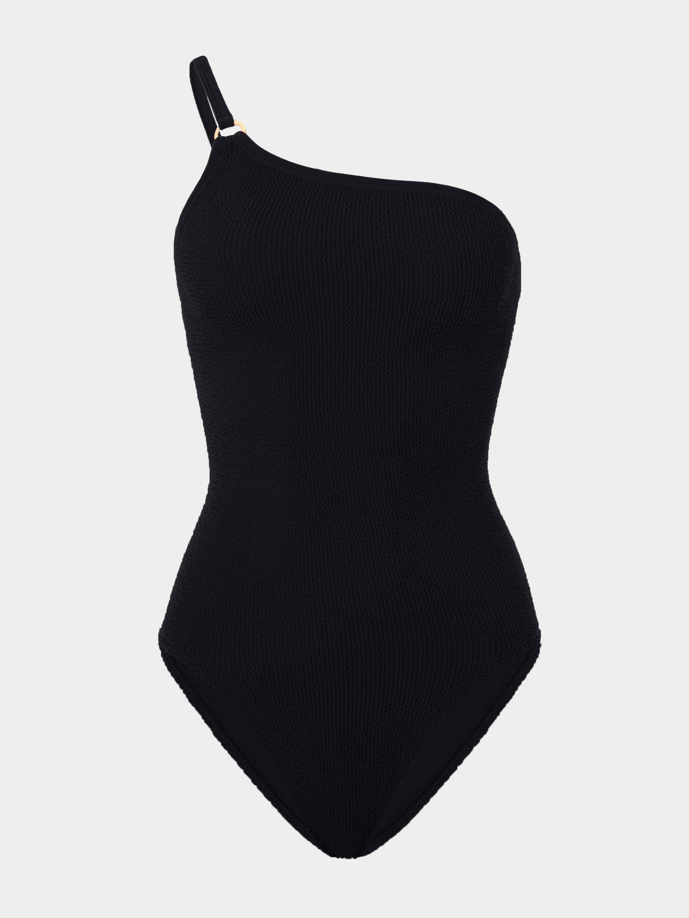 Clara With Gold Hoop Swim - Black