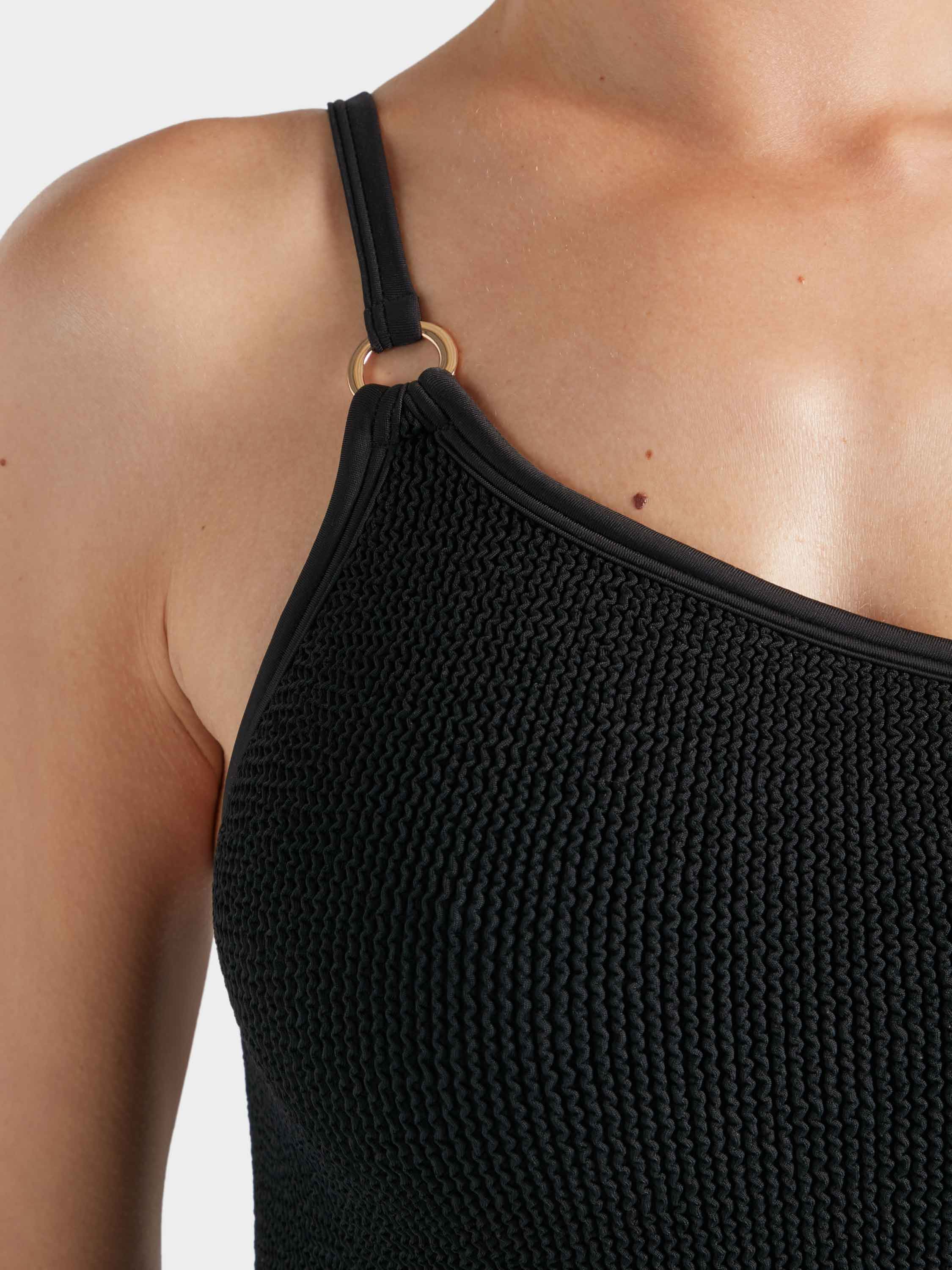 Clara With Gold Hoop Swim - Black