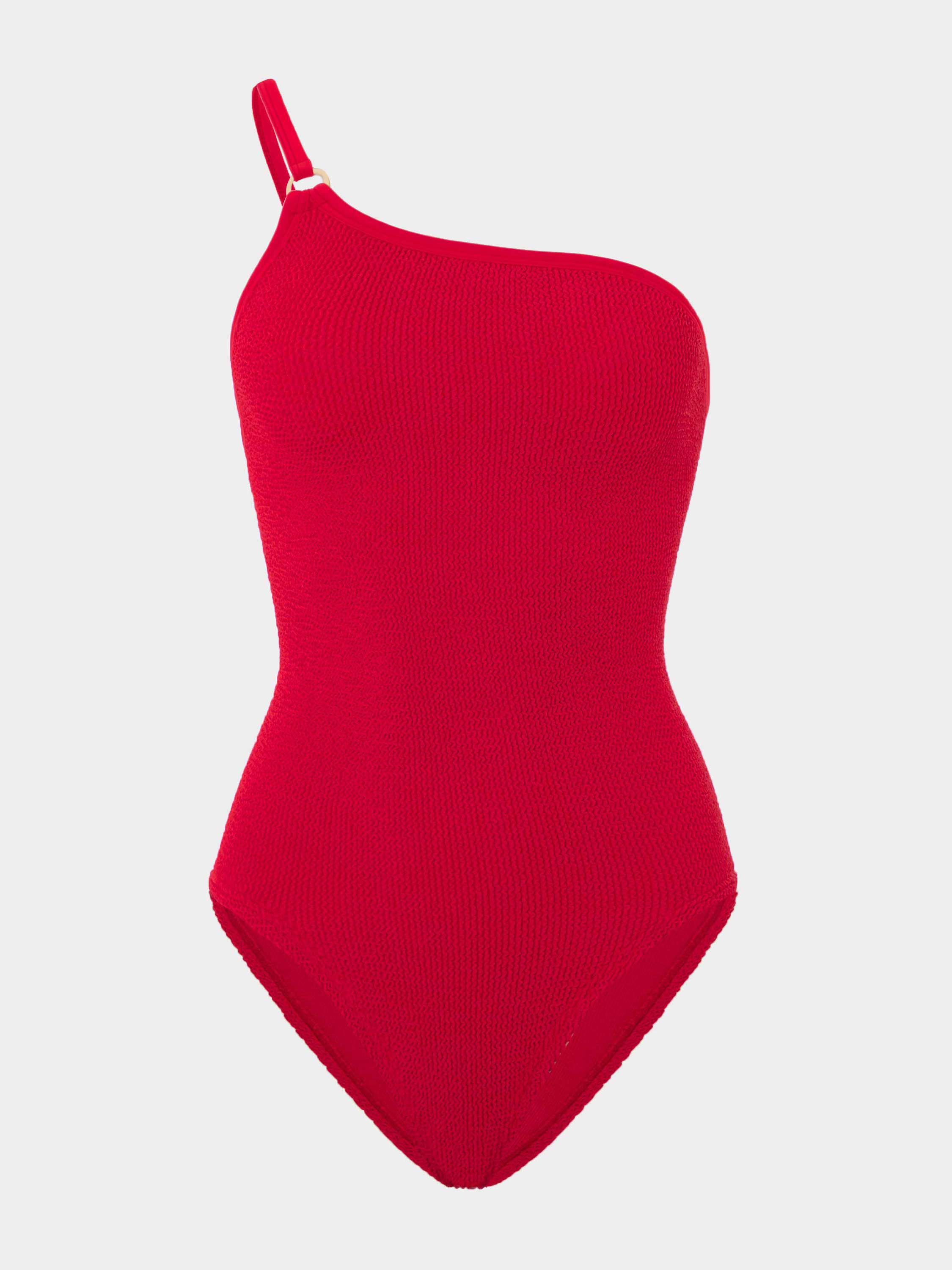 Clara With Gold Hoop Swim - Red
