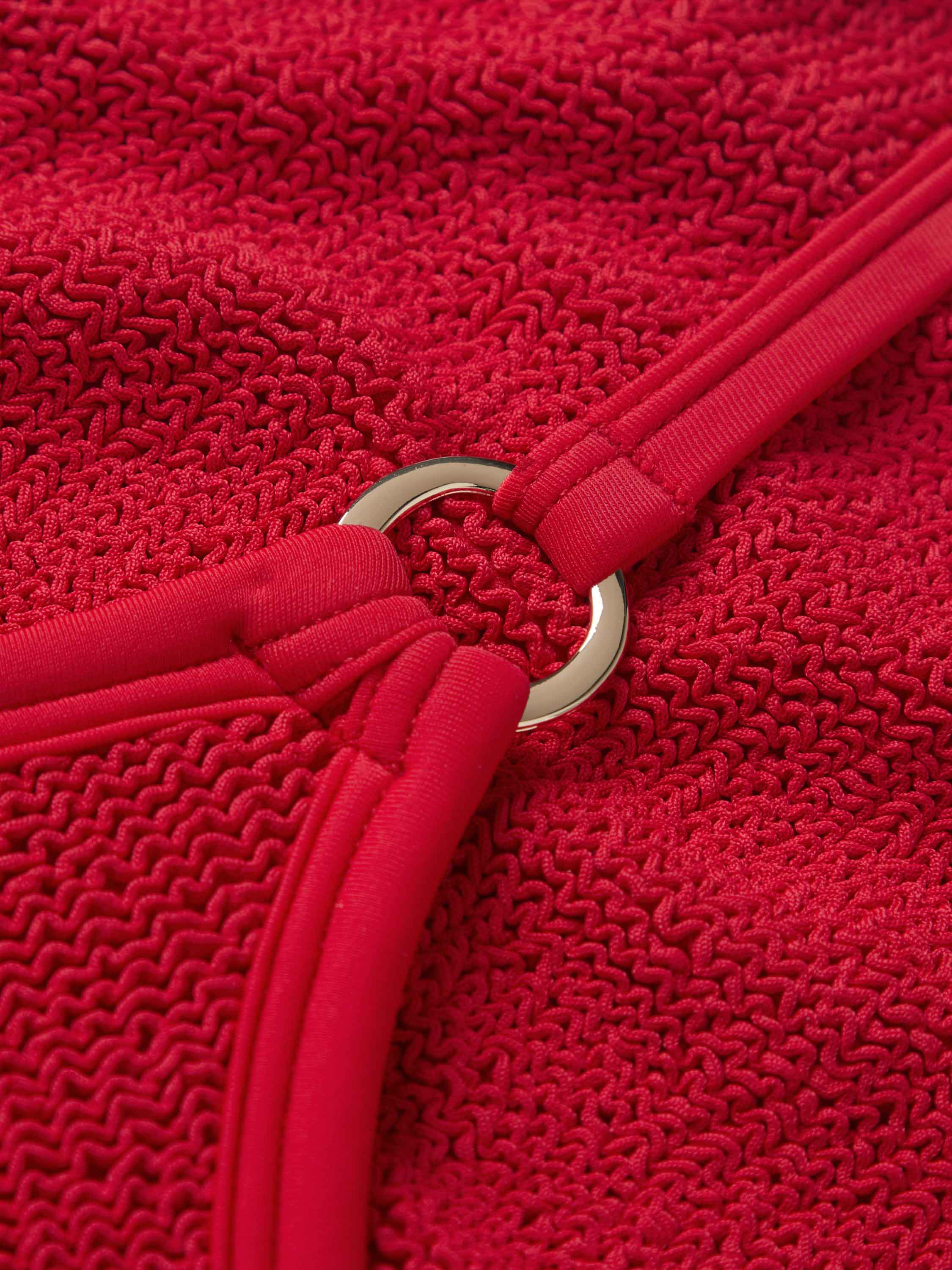 Clara With Gold Hoop Swim - Red