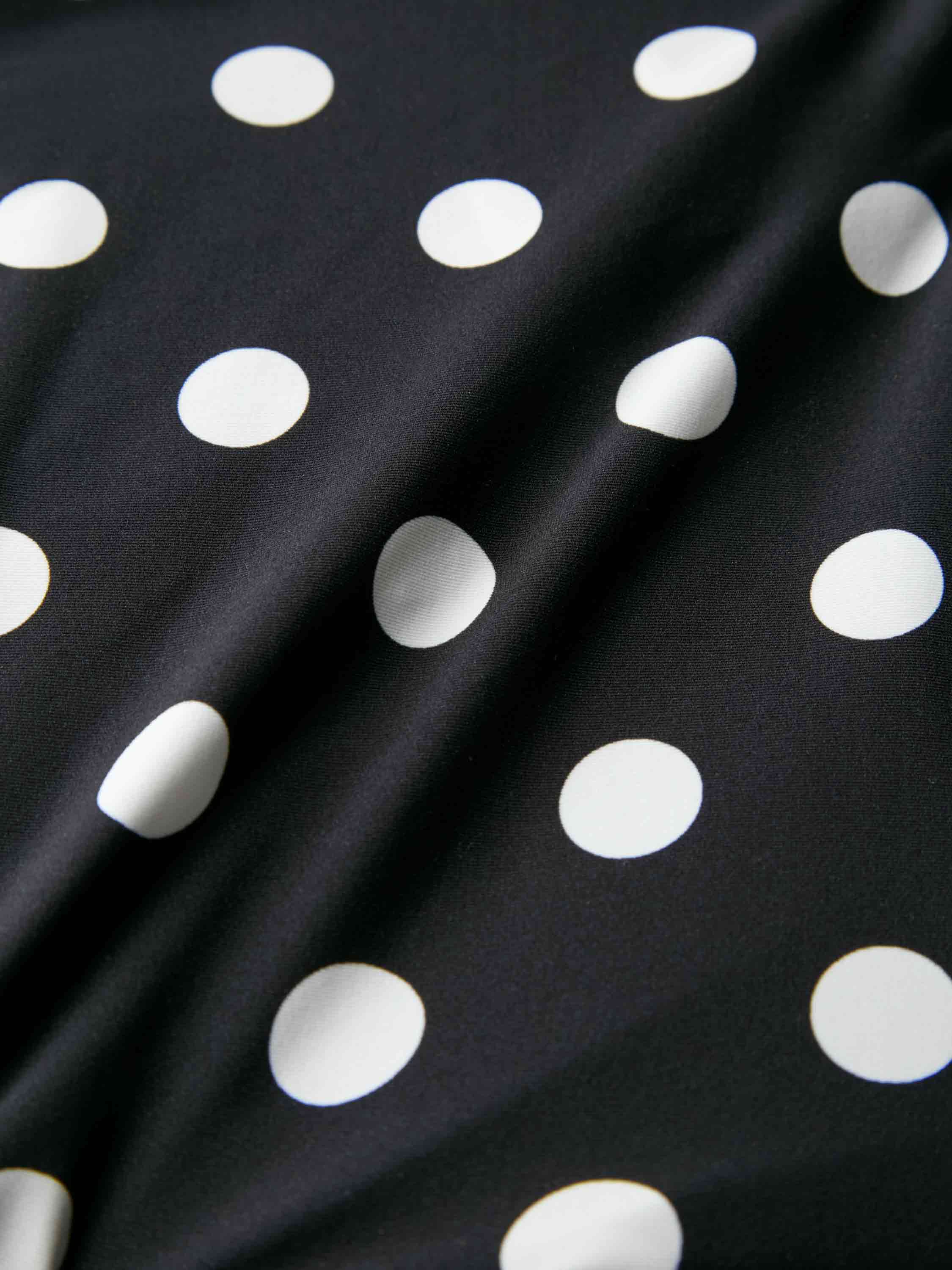 2 Pack Scrunchies - Black and vanilla polka-dot