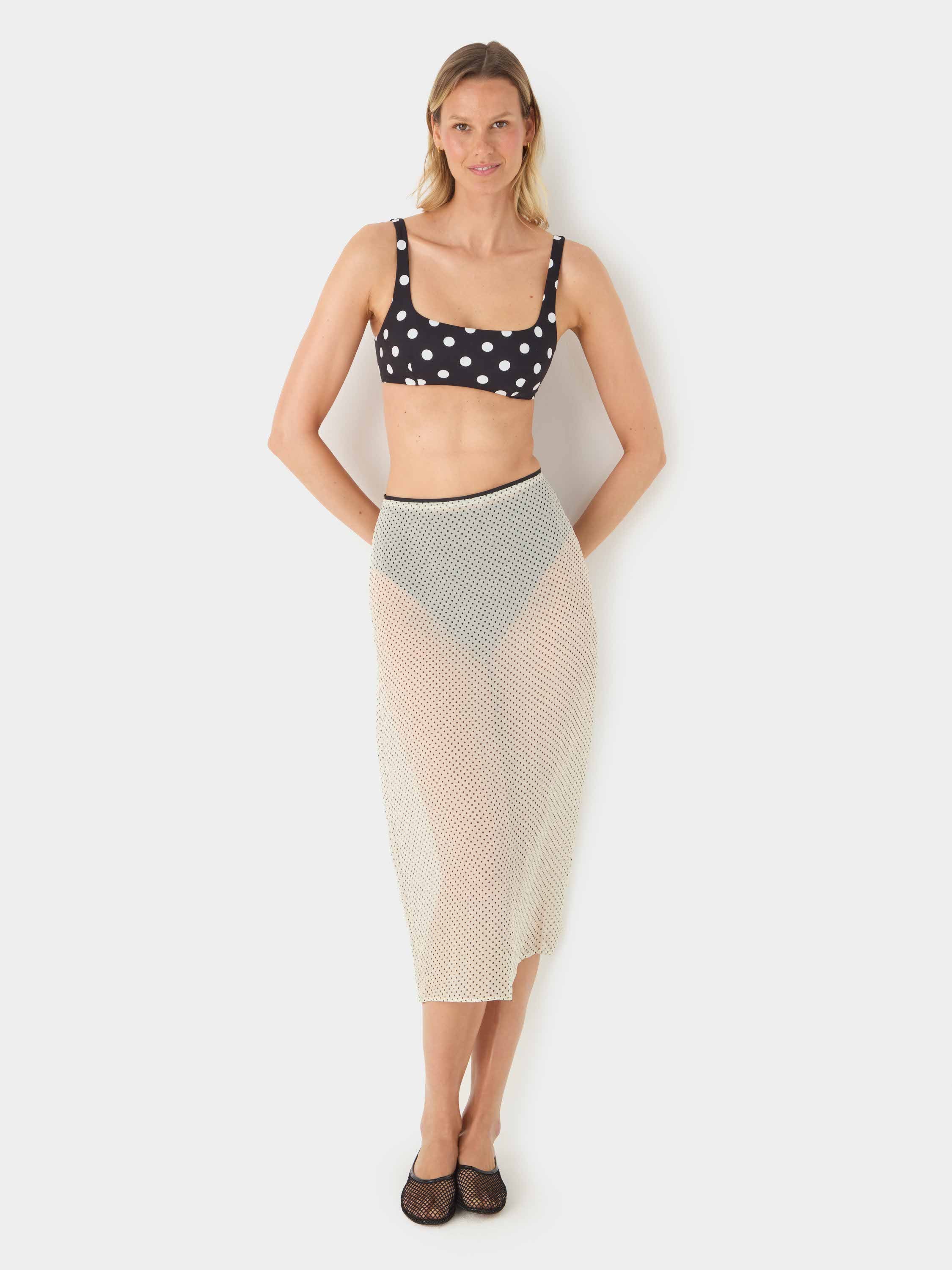 Sheer Skirt - Vanilla polka-dot