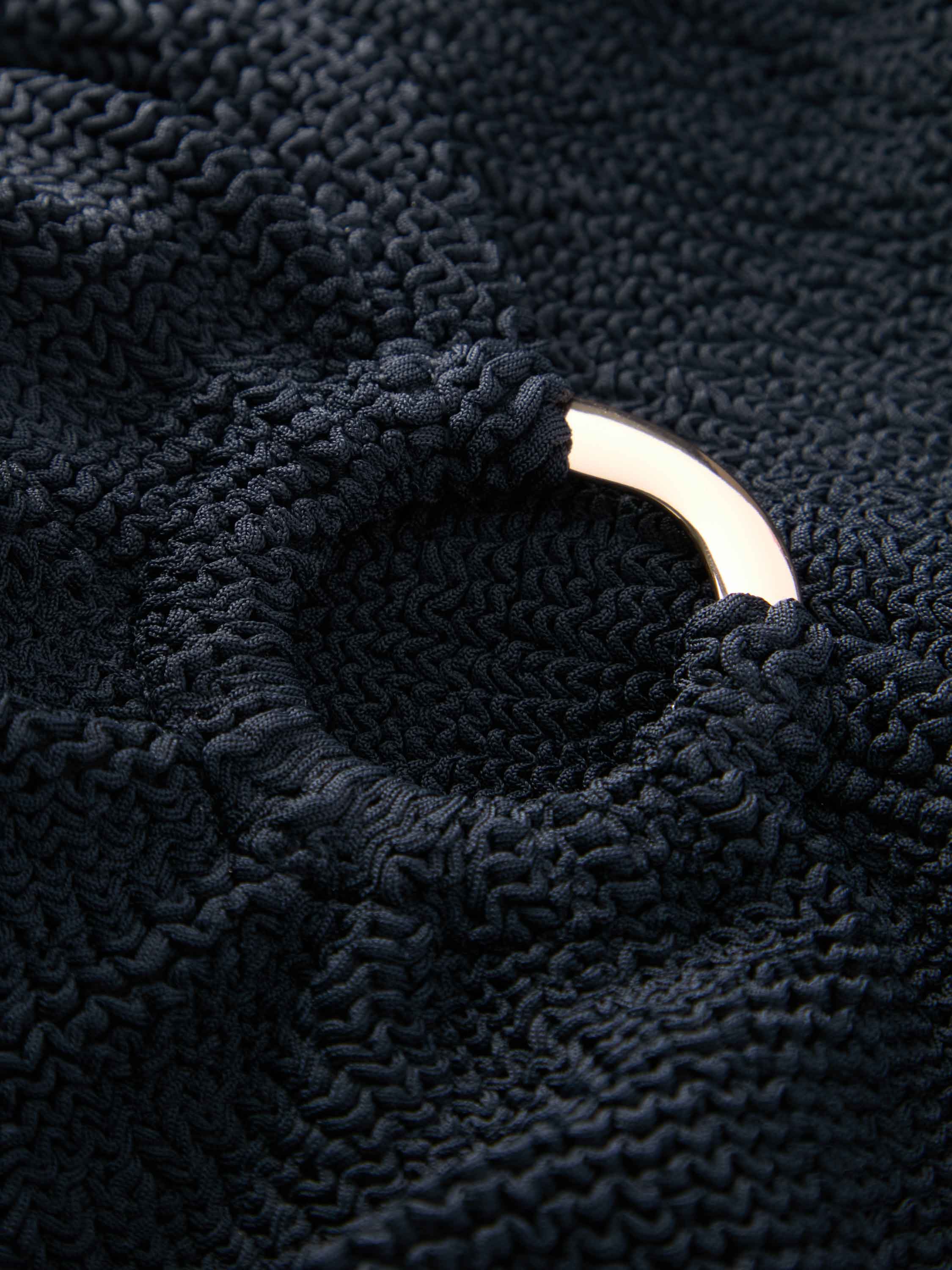 Coverage Celine Swim With Gold Hoop - Black