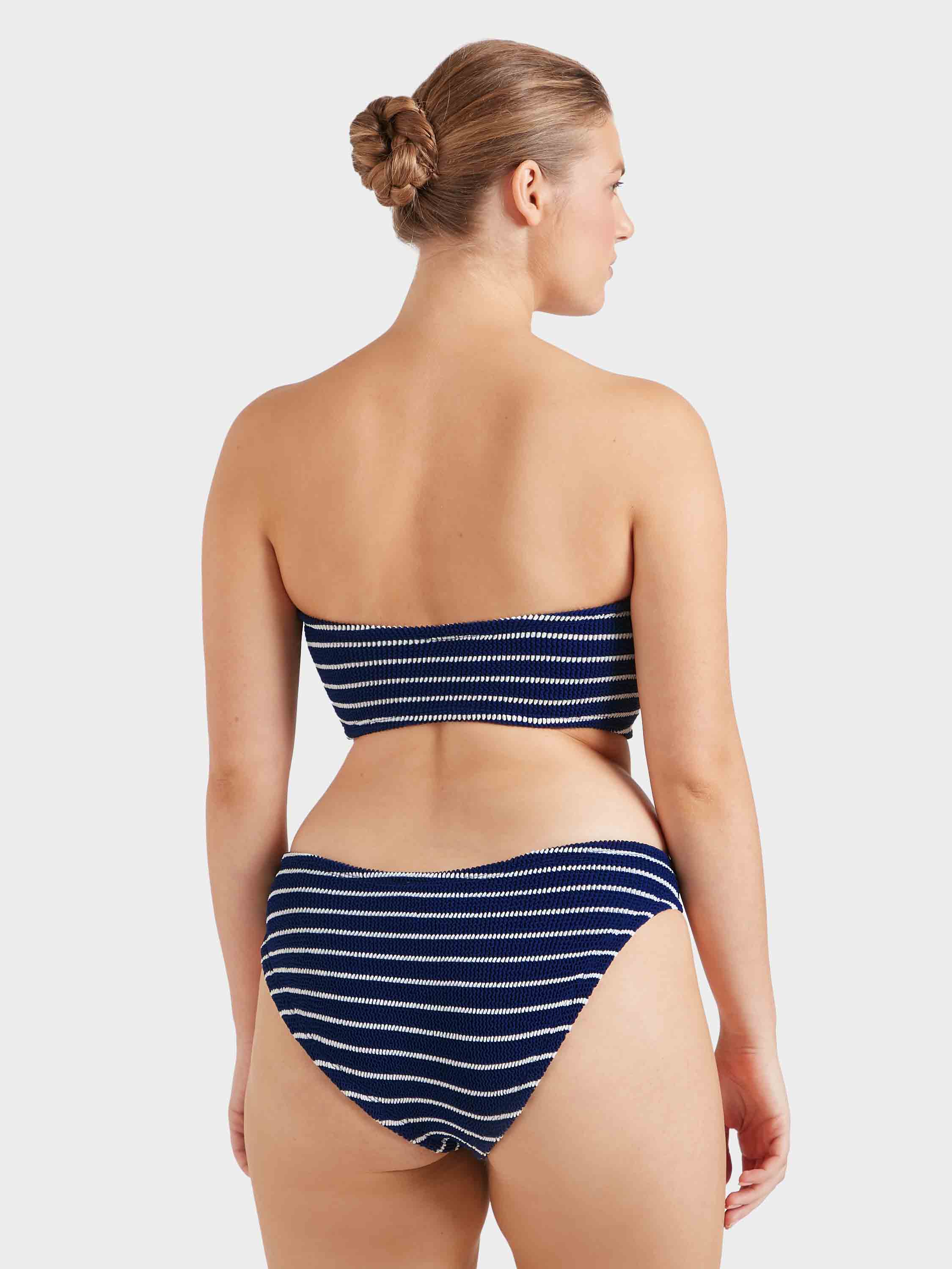 Coverage Jean Bikini - Navy/White Stripe