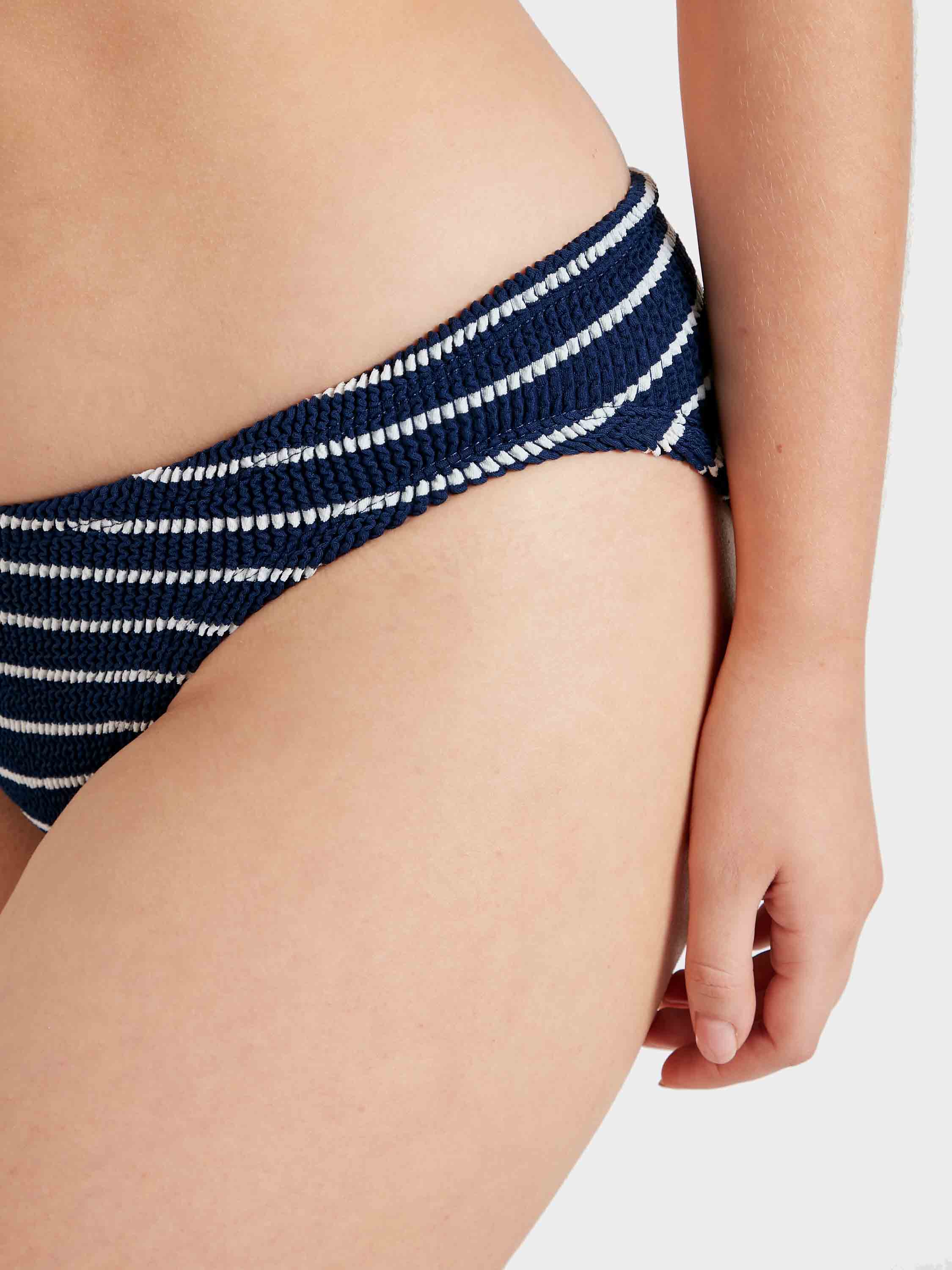 Coverage Jean Bikini - Navy/White Stripe