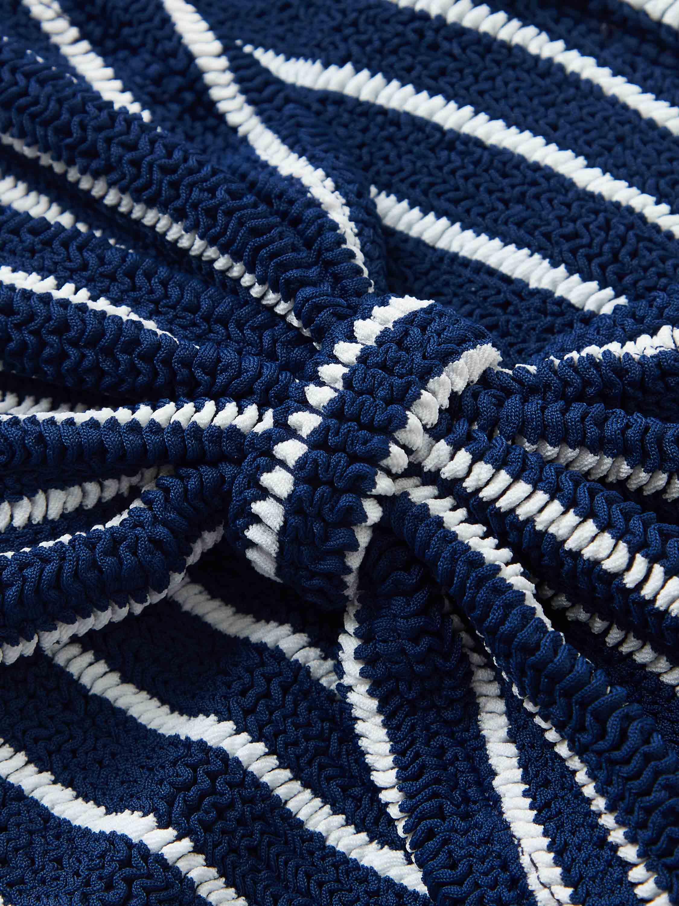 Coverage Jean Bikini - Navy/White Stripe