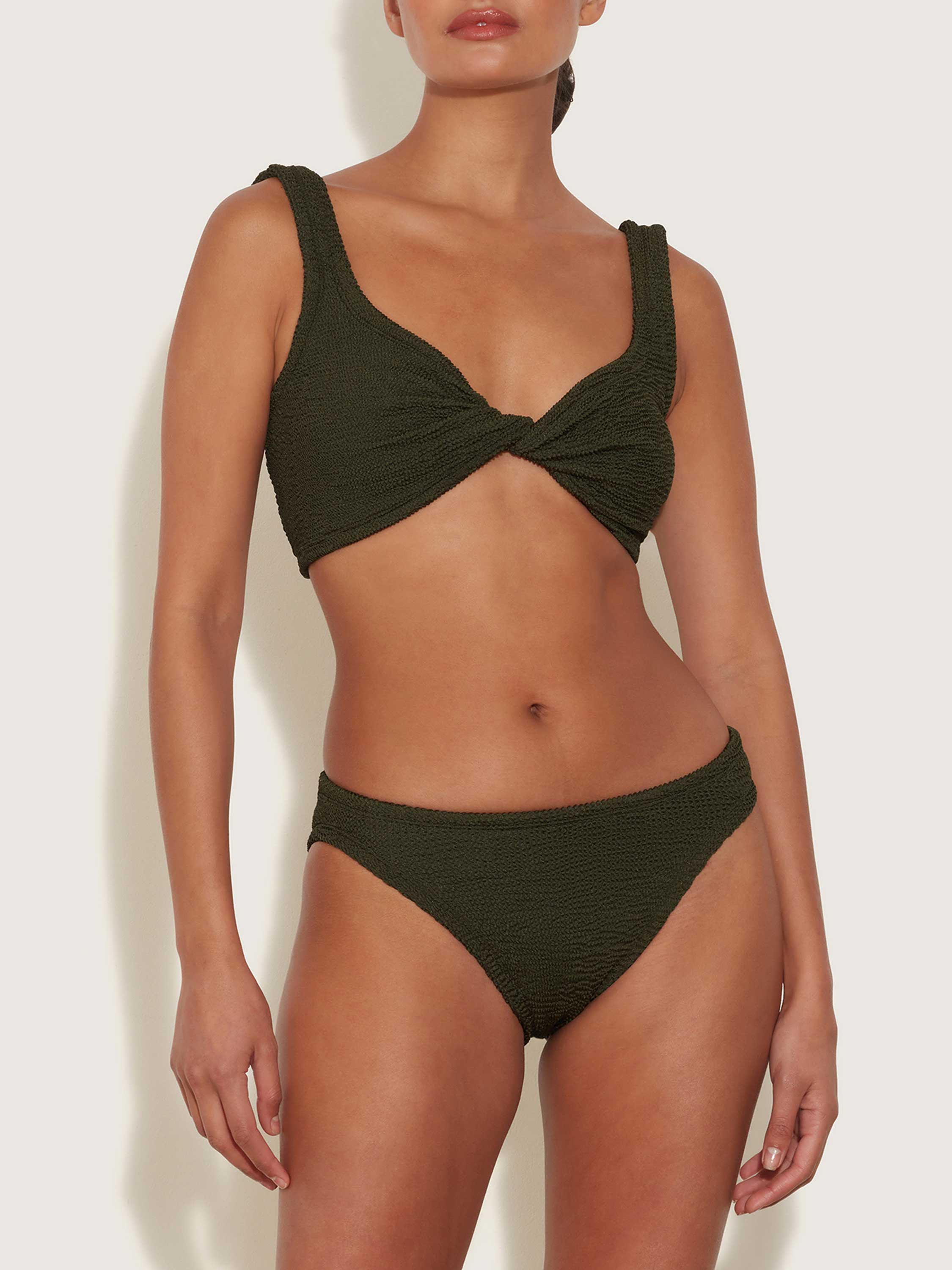 Coverage Juno Bikini - Metallic Khaki