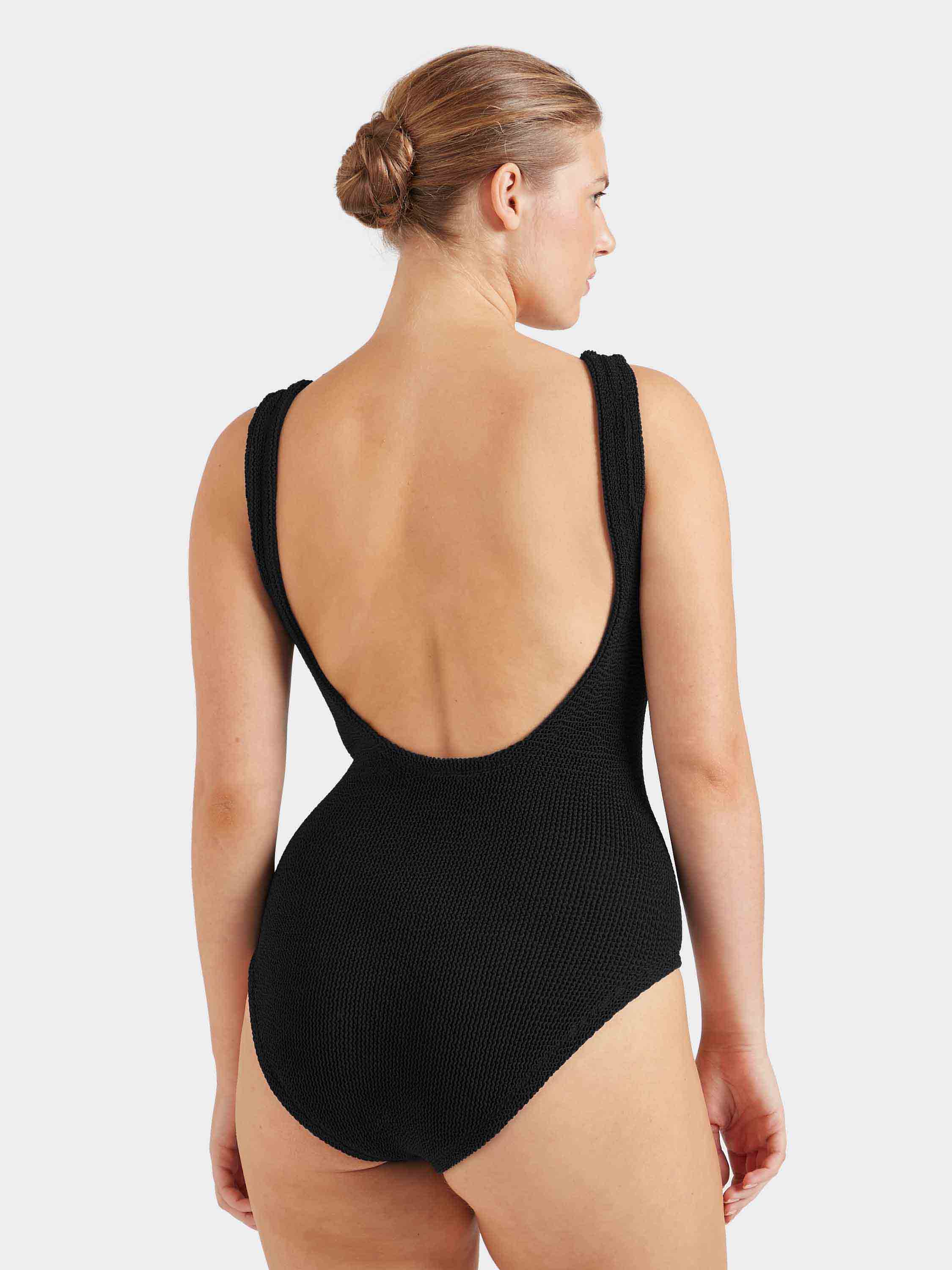 Coverage Square Neck Swim - Black
