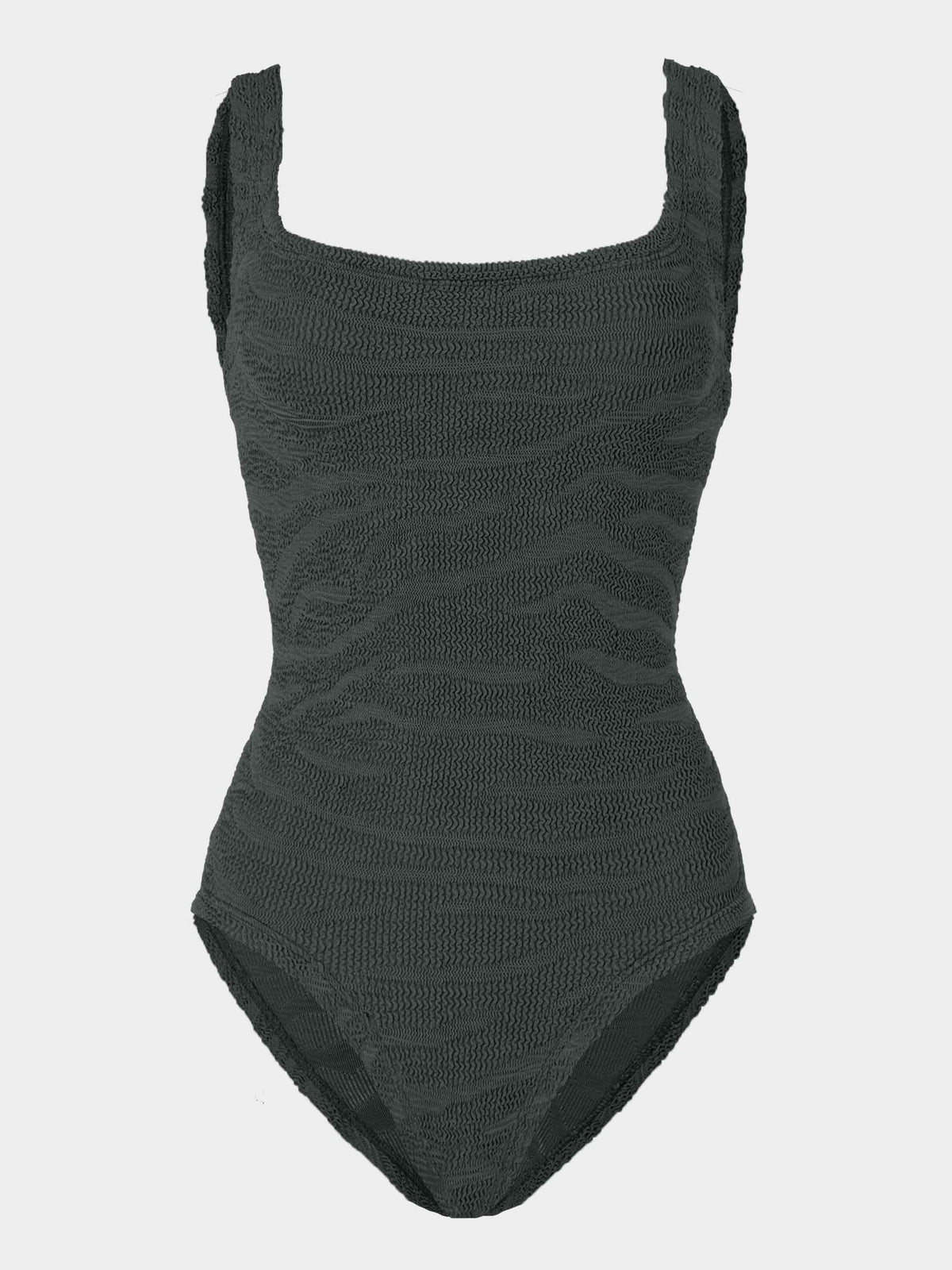 Coverage Square Neck Swim - Zebra Metallic Graphite