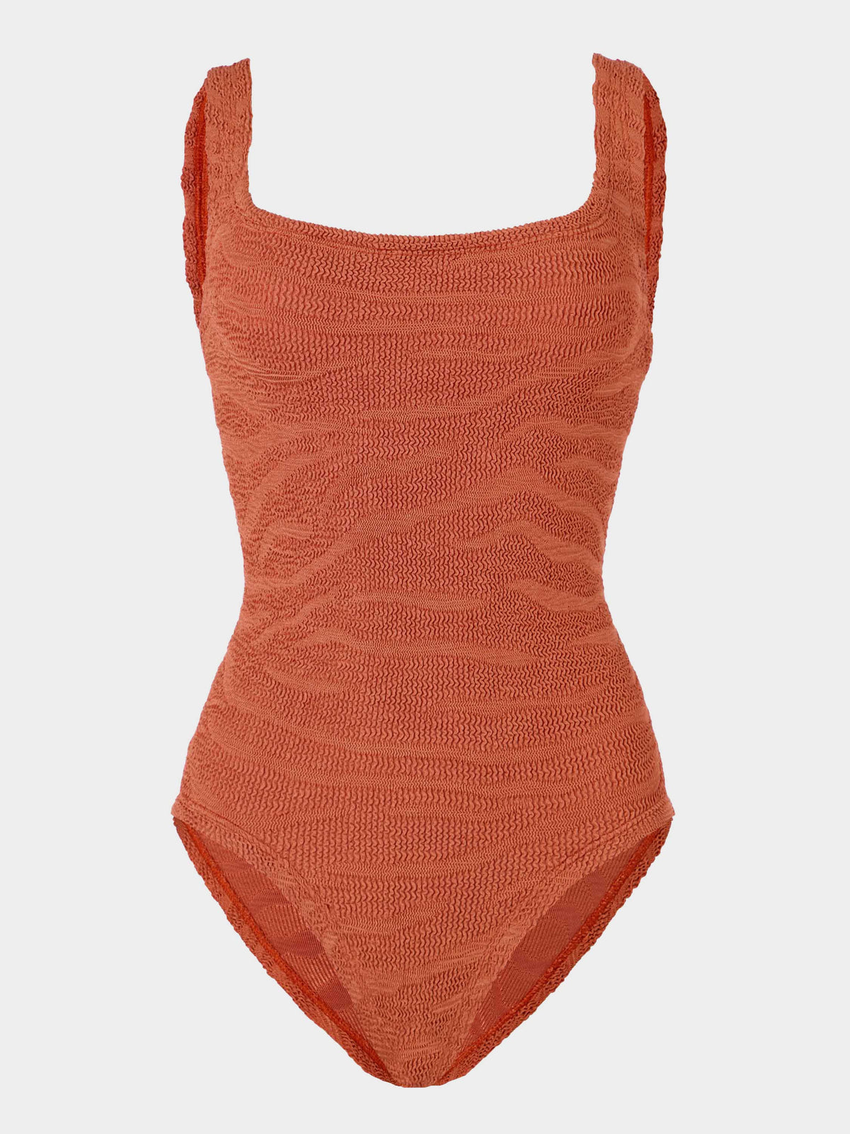 Coverage Square Neck Swim - Zebra Metallic Terracotta