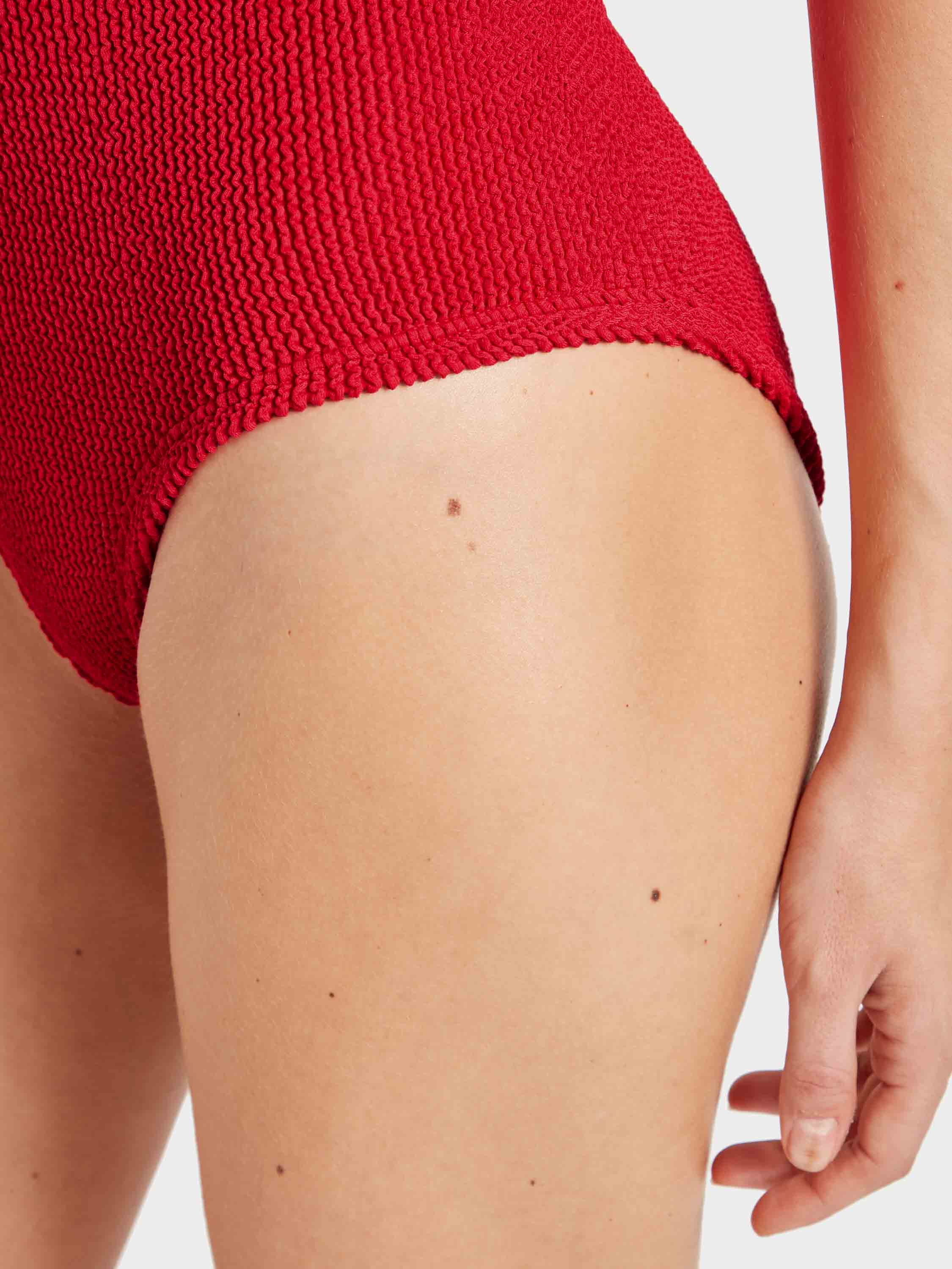 Coverage Celine Swim With Tonal Hoops - Red