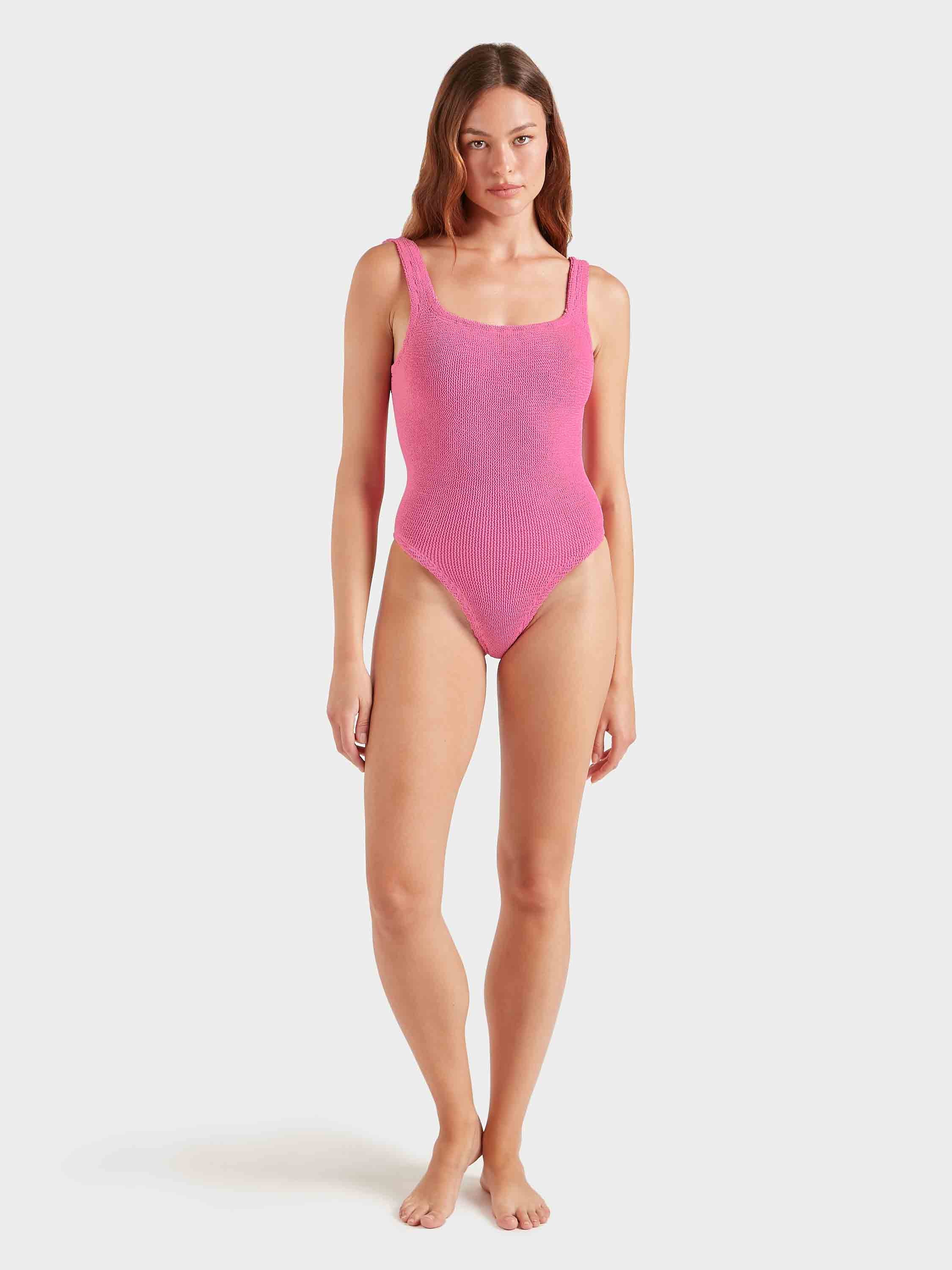 Coverage Square Neck Swim - Candy Pink
