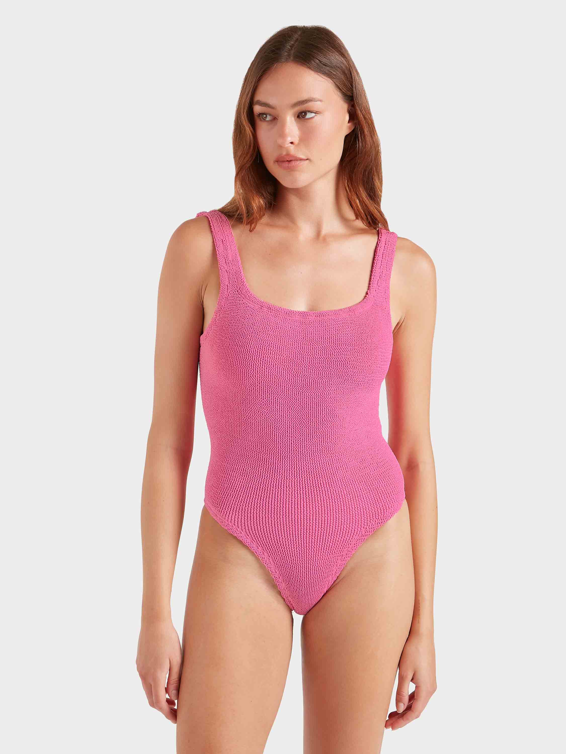 Coverage Square Neck Swim - Candy Pink