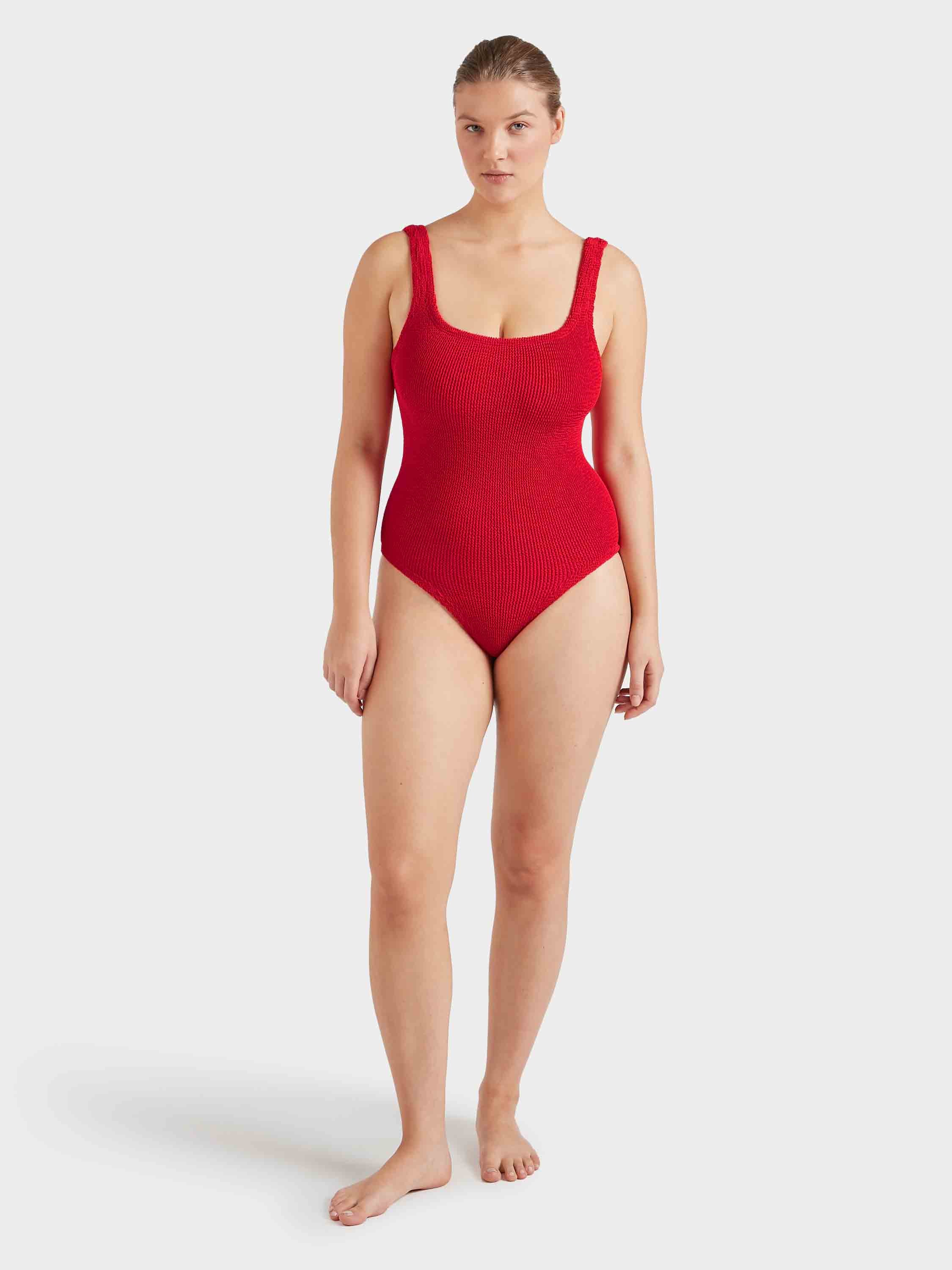 Coverage Square Neck Swim - Red