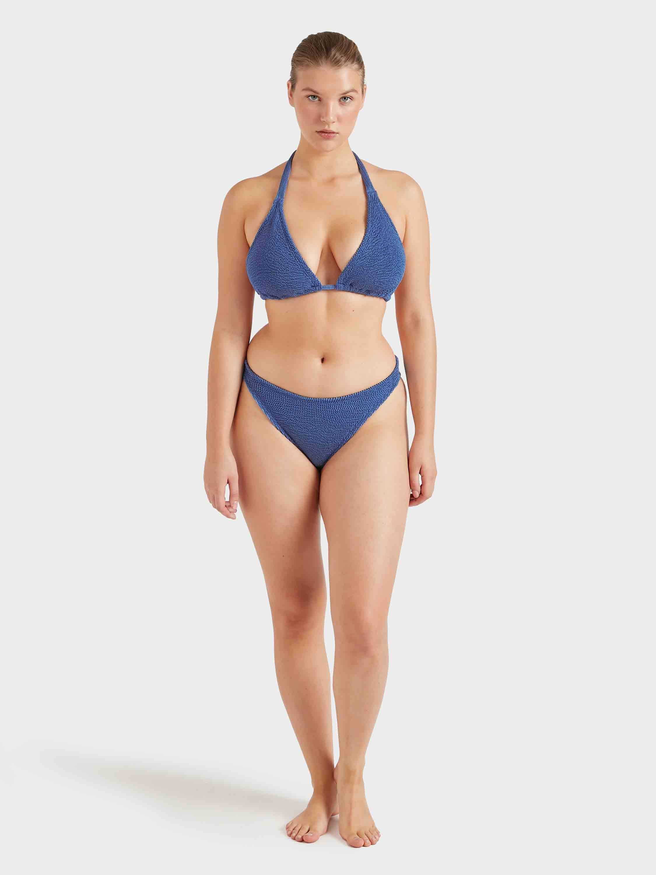 Coverage Tammy Bikini - Metallic Denim