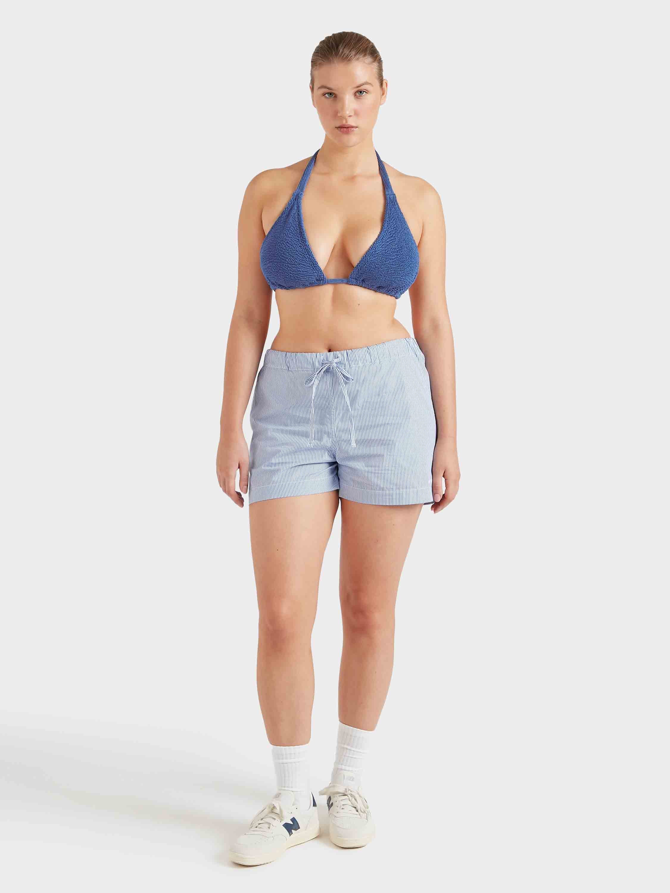 Coverage Tammy Bikini - Metallic Denim