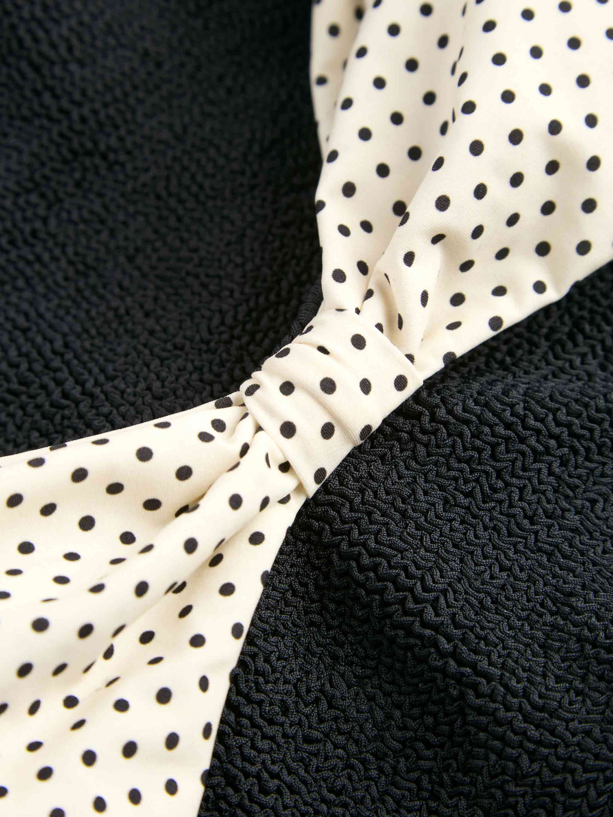 Zoe Swim - Black/Vanilla polka-dot