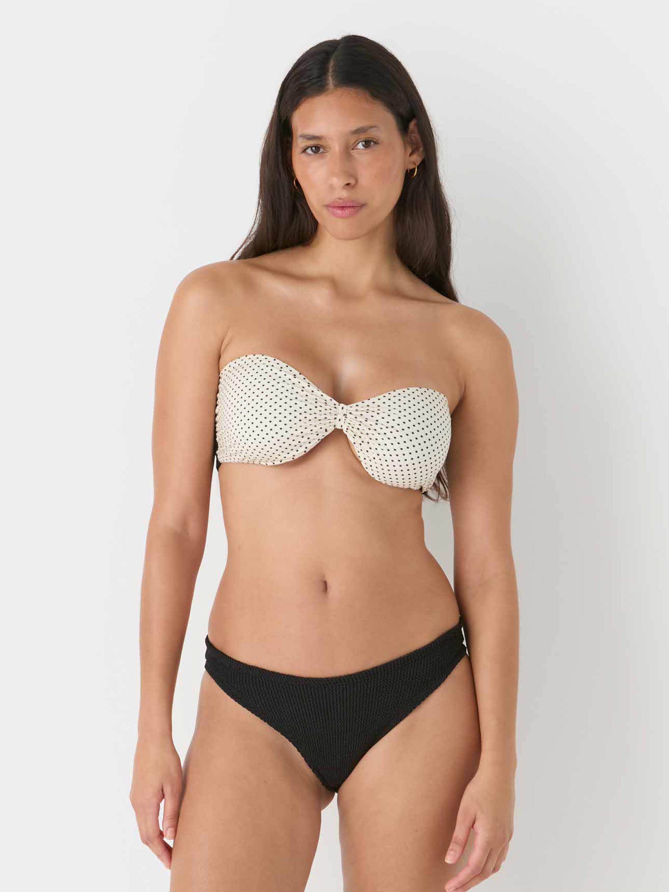 Delphine Polka Dot Bikini - Black/Vanilla polka-dot