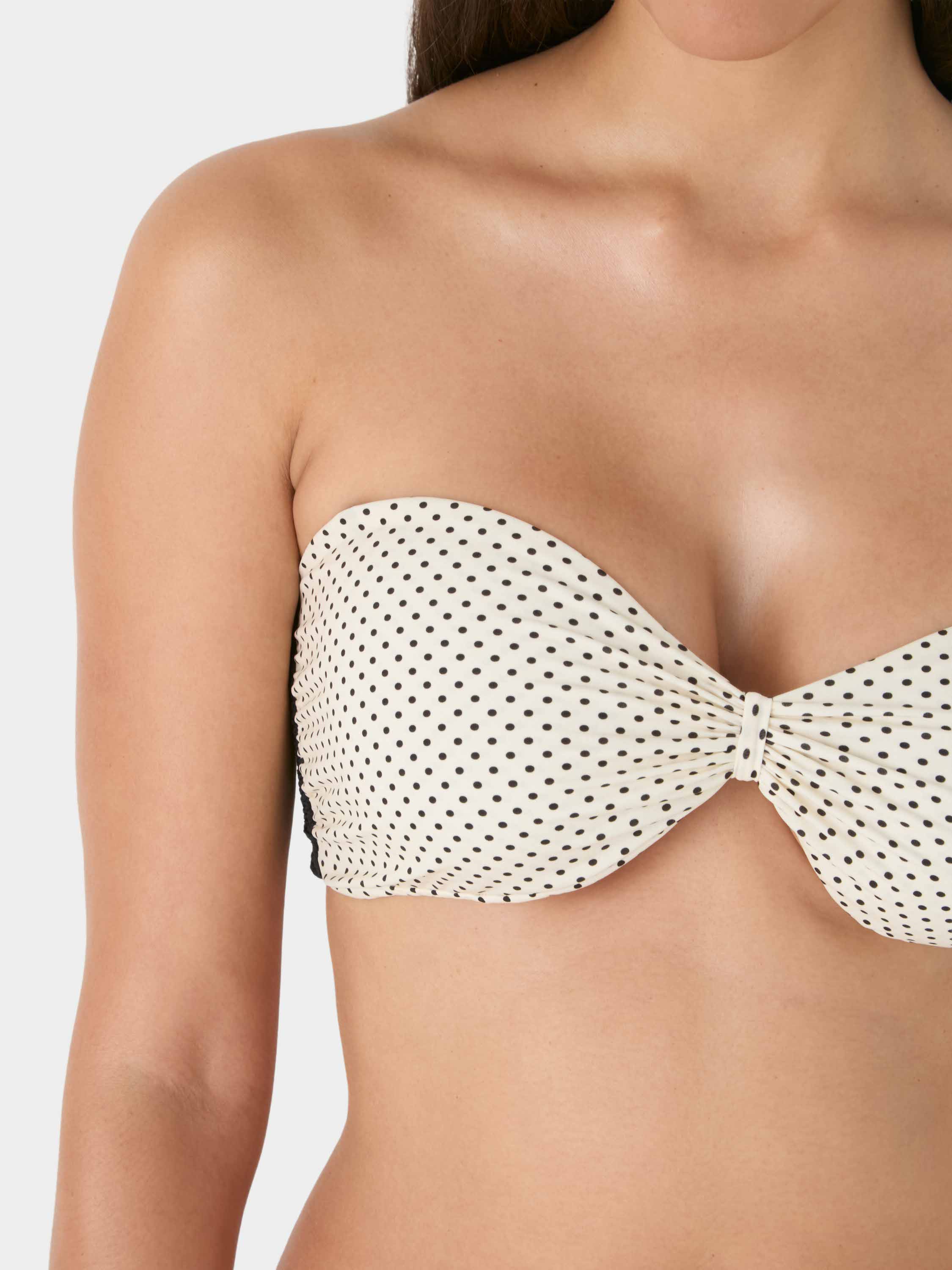 Delphine Polka Dot Bikini - Black/Vanilla polka-dot