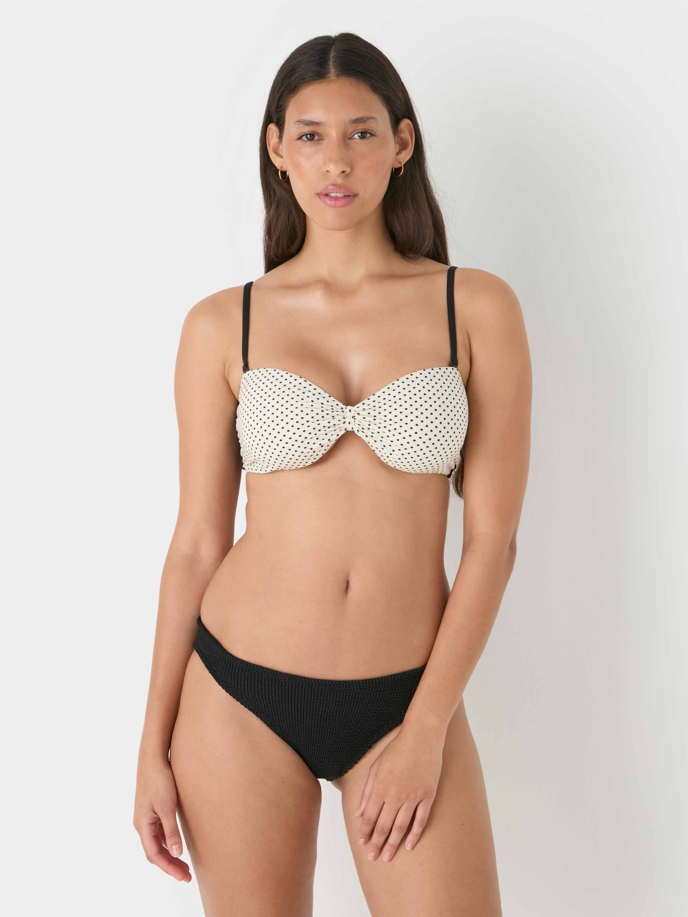Delphine Polka Dot Bikini - Black/Vanilla polka-dot
