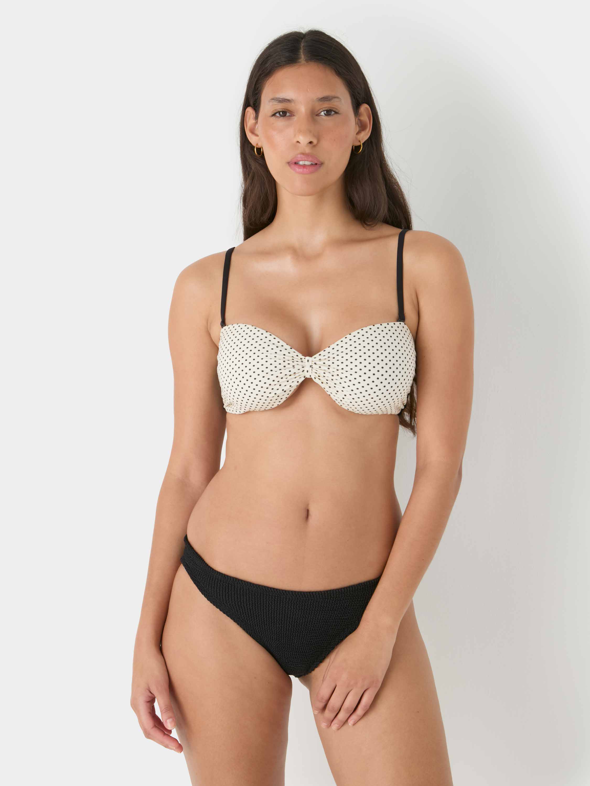 Delphine Polka Dot Bikini - Black/Vanilla polka-dot
