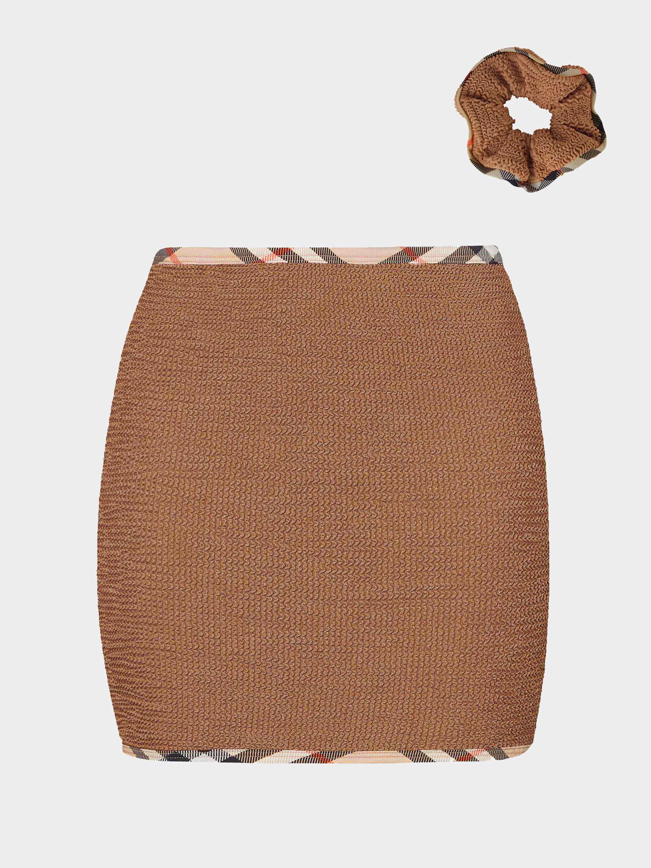 Burberry x Hunza G Devyn Skirt/Top - Metallic Cocoa/Check