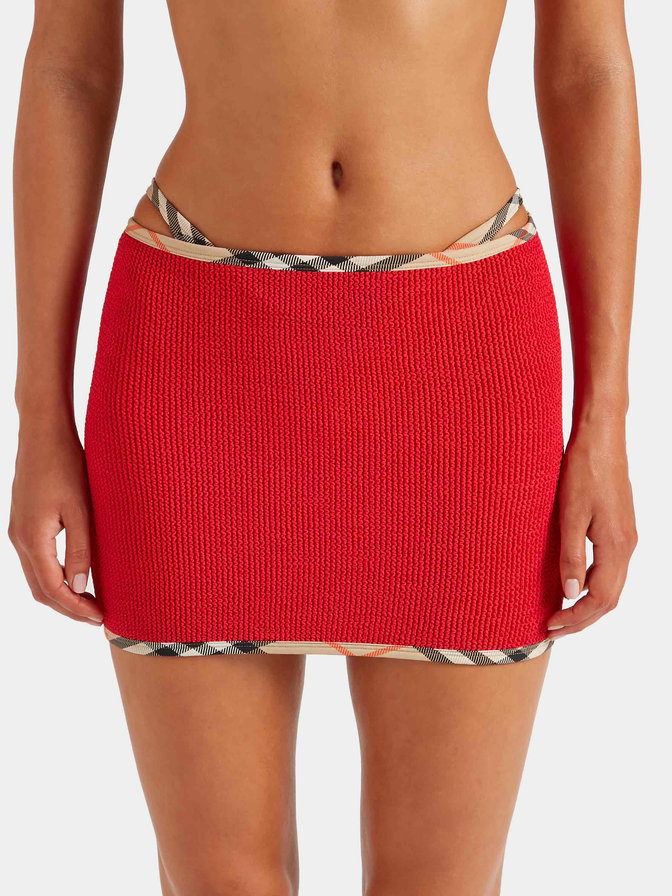 Burberry x Hunza G Devyn Skirt/Top - Red/Check