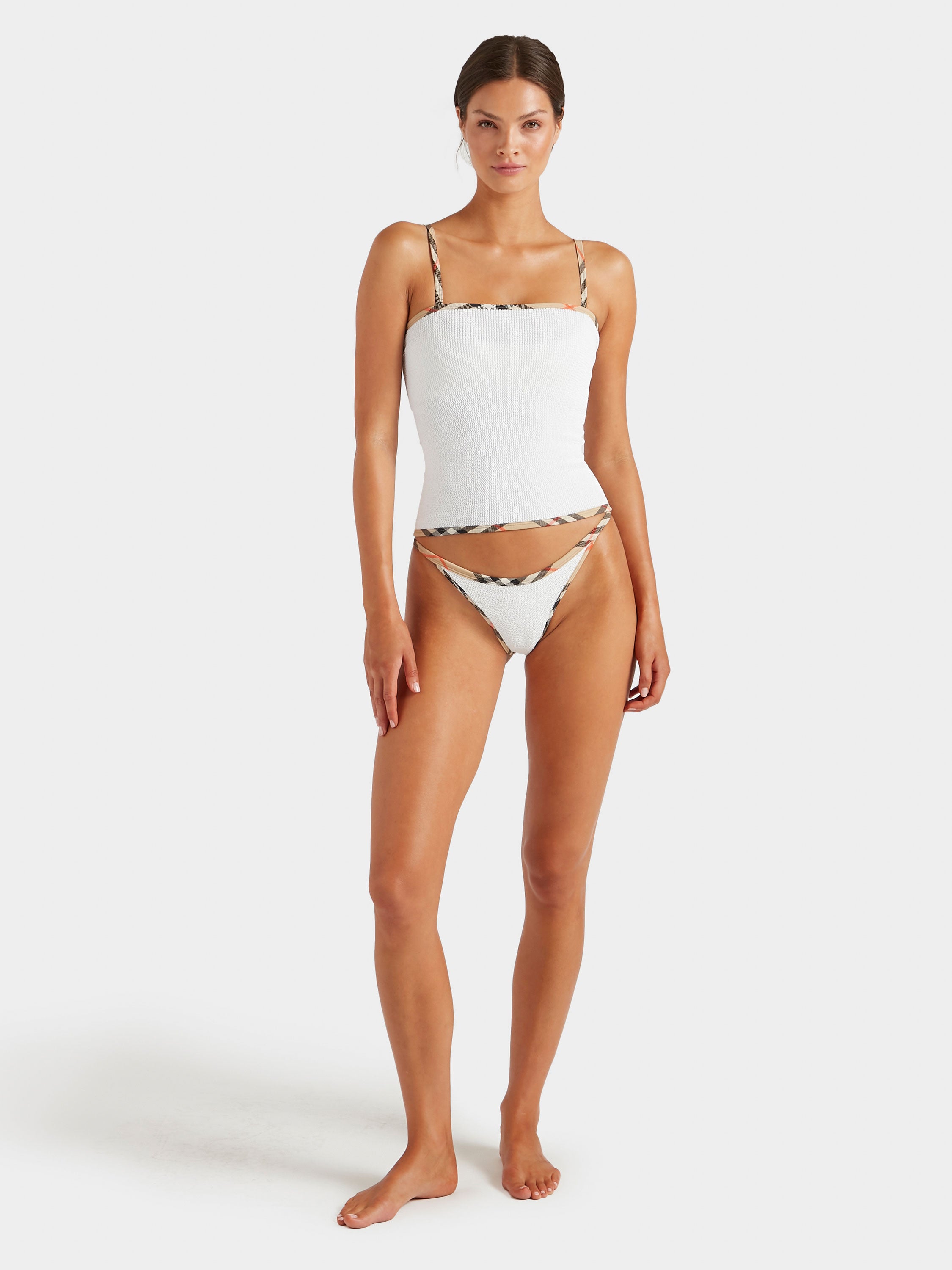 Burberry x Hunza G Devyn Skirt/Top - White/Check