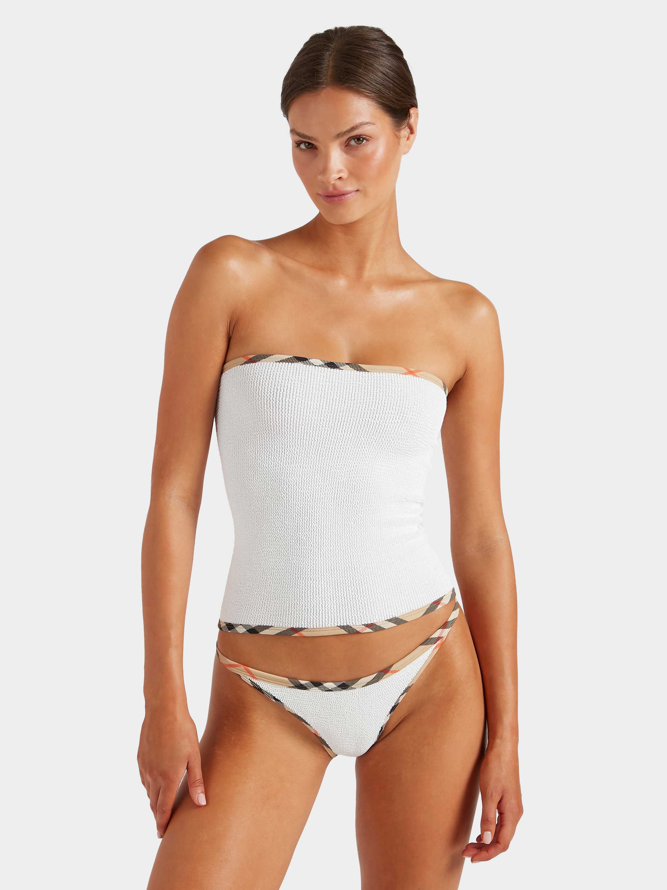 Burberry x Hunza G Devyn Skirt/Top - White/Check