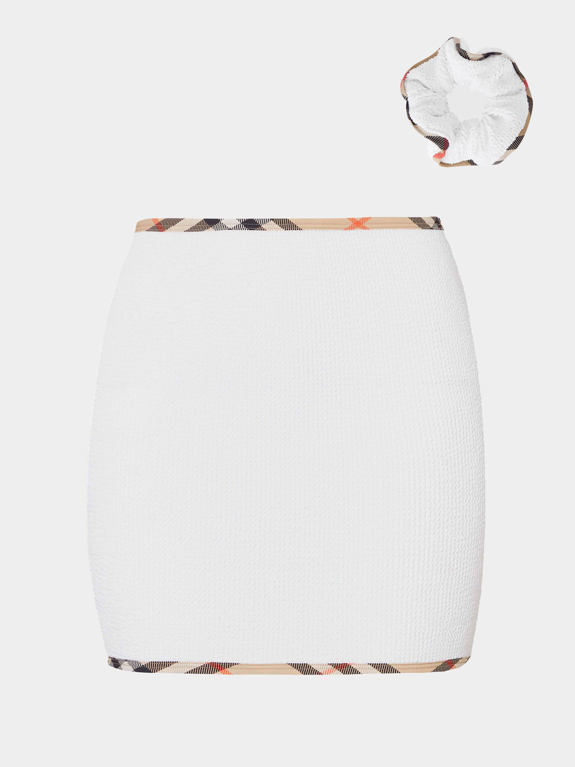 Burberry x Hunza G Devyn Skirt/Top - White/Check