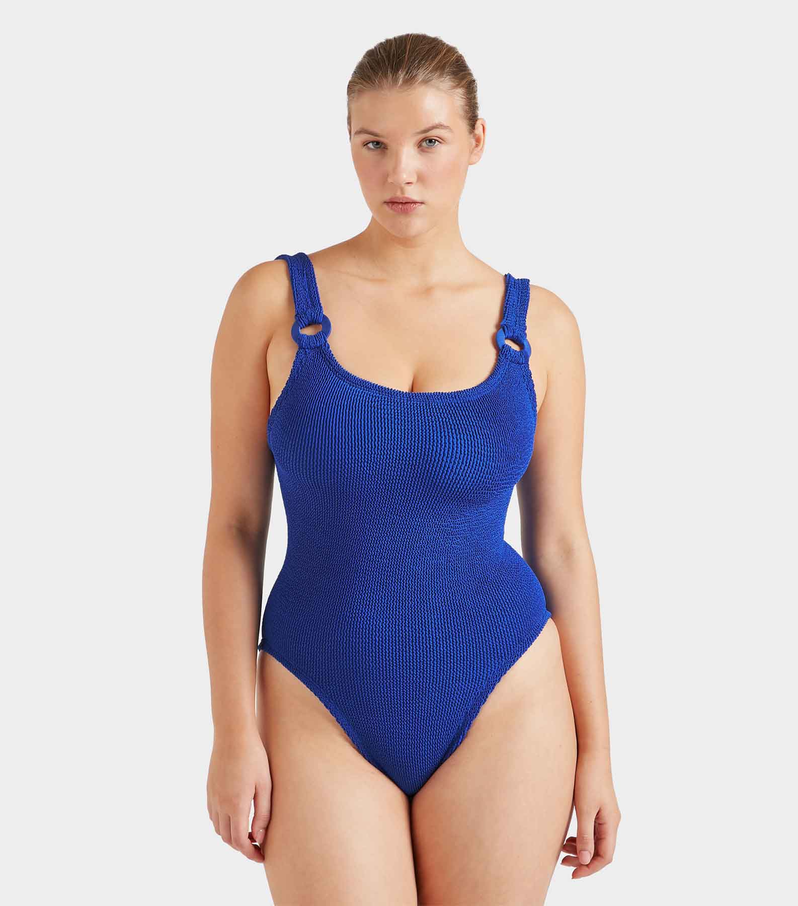 Domino Swim With Tonal Hoops - Royal Blue