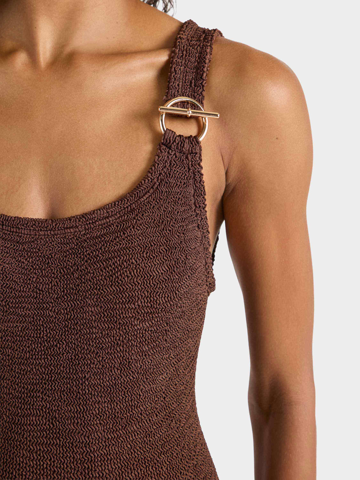 Domino T Bar Swim - Metallic Chocolate