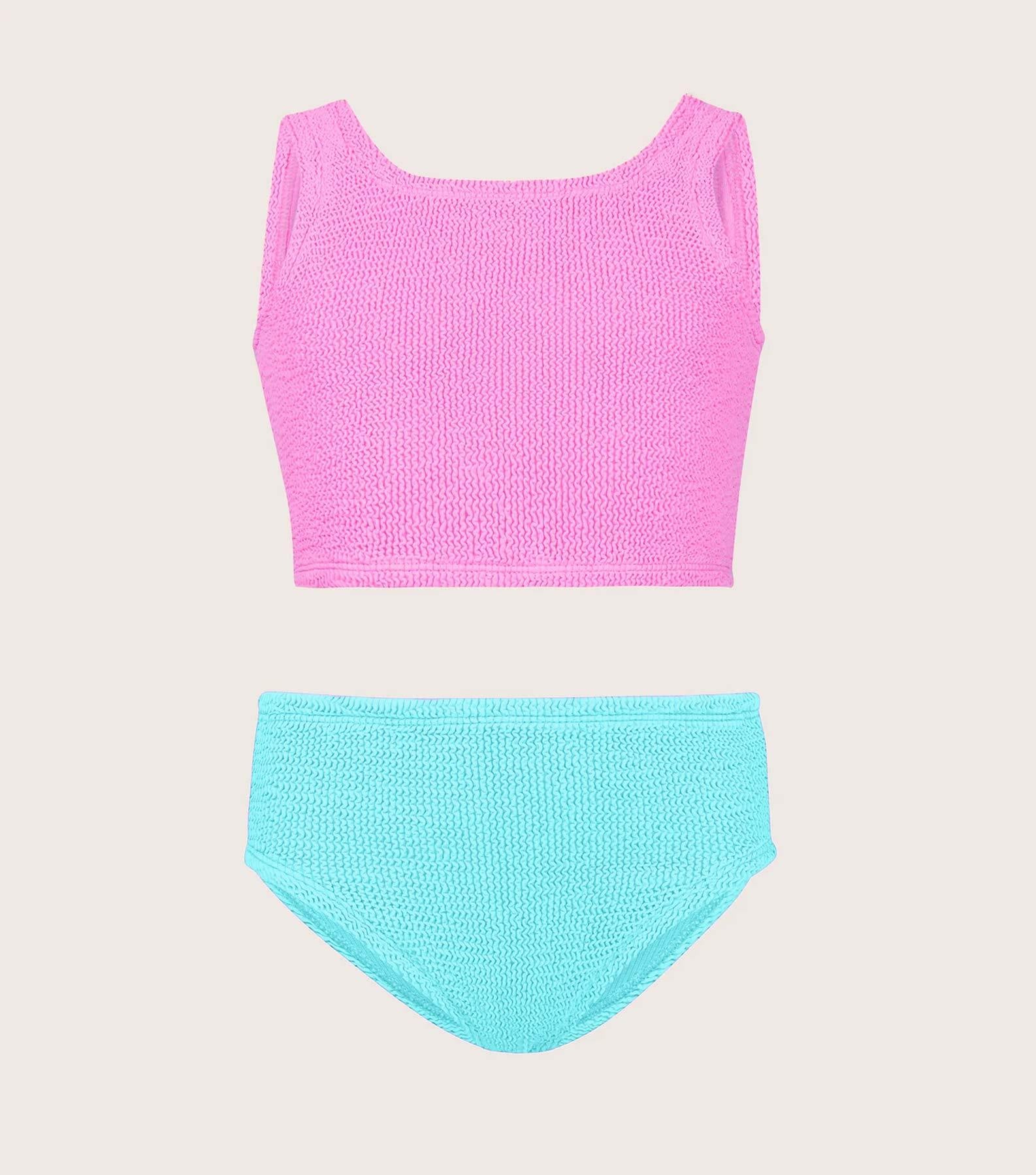 Kids Duo Lyra Bikini (Ages 3 to 6) - Bubblegum/Aqua