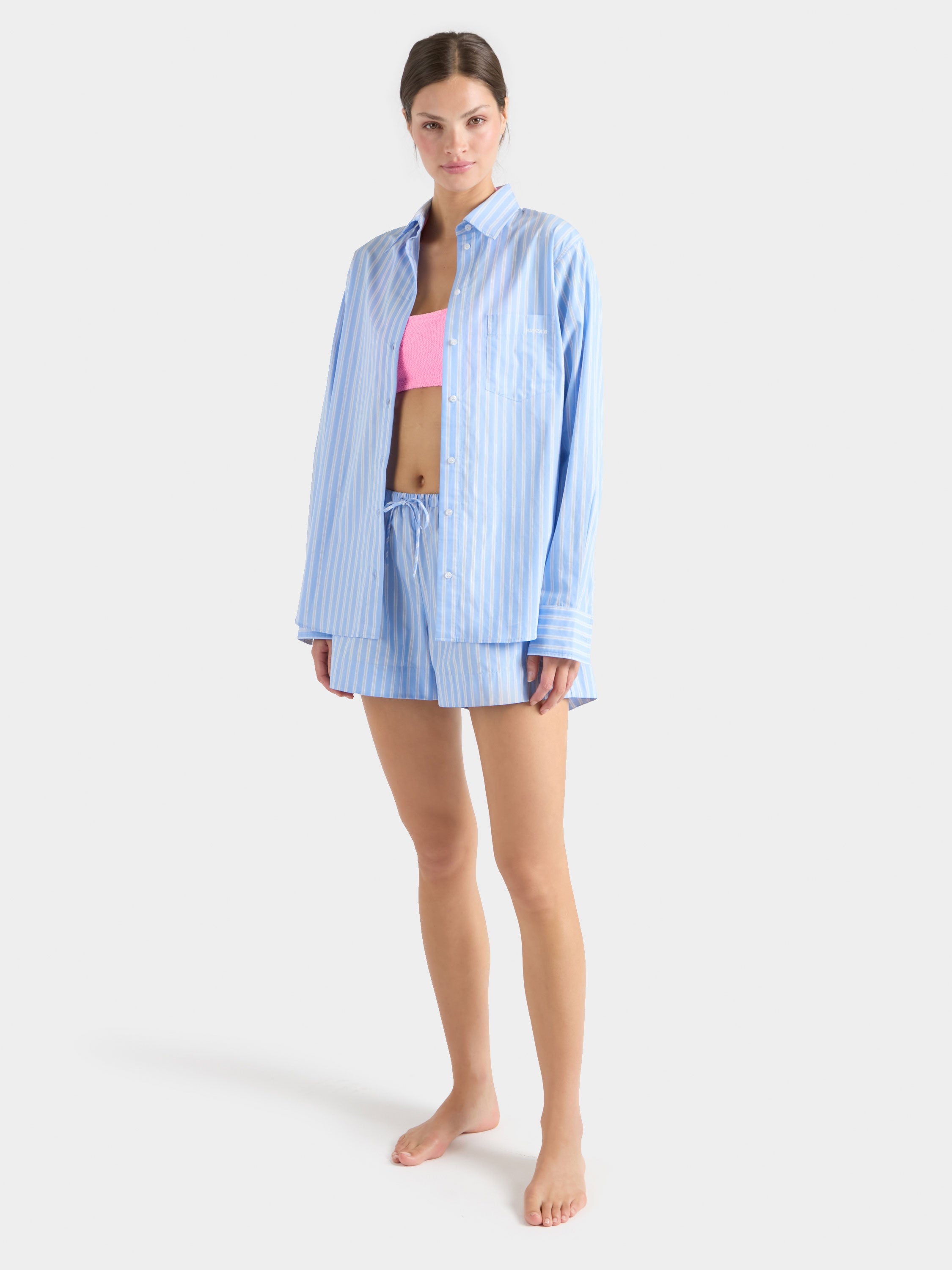 Essential Shirt - Stripe Cornflower