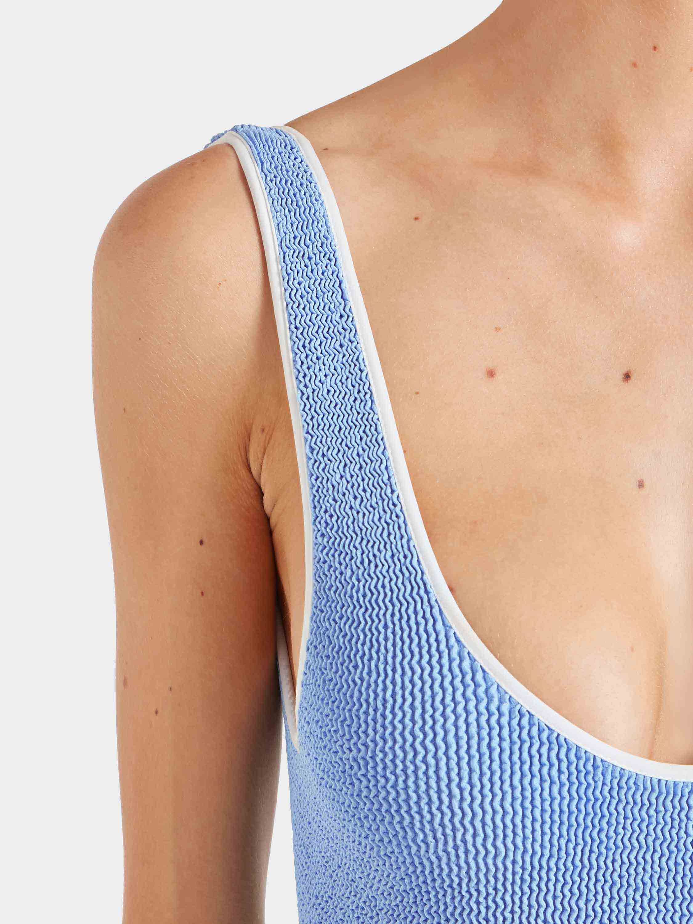 Faye Swim - Cornflower/White