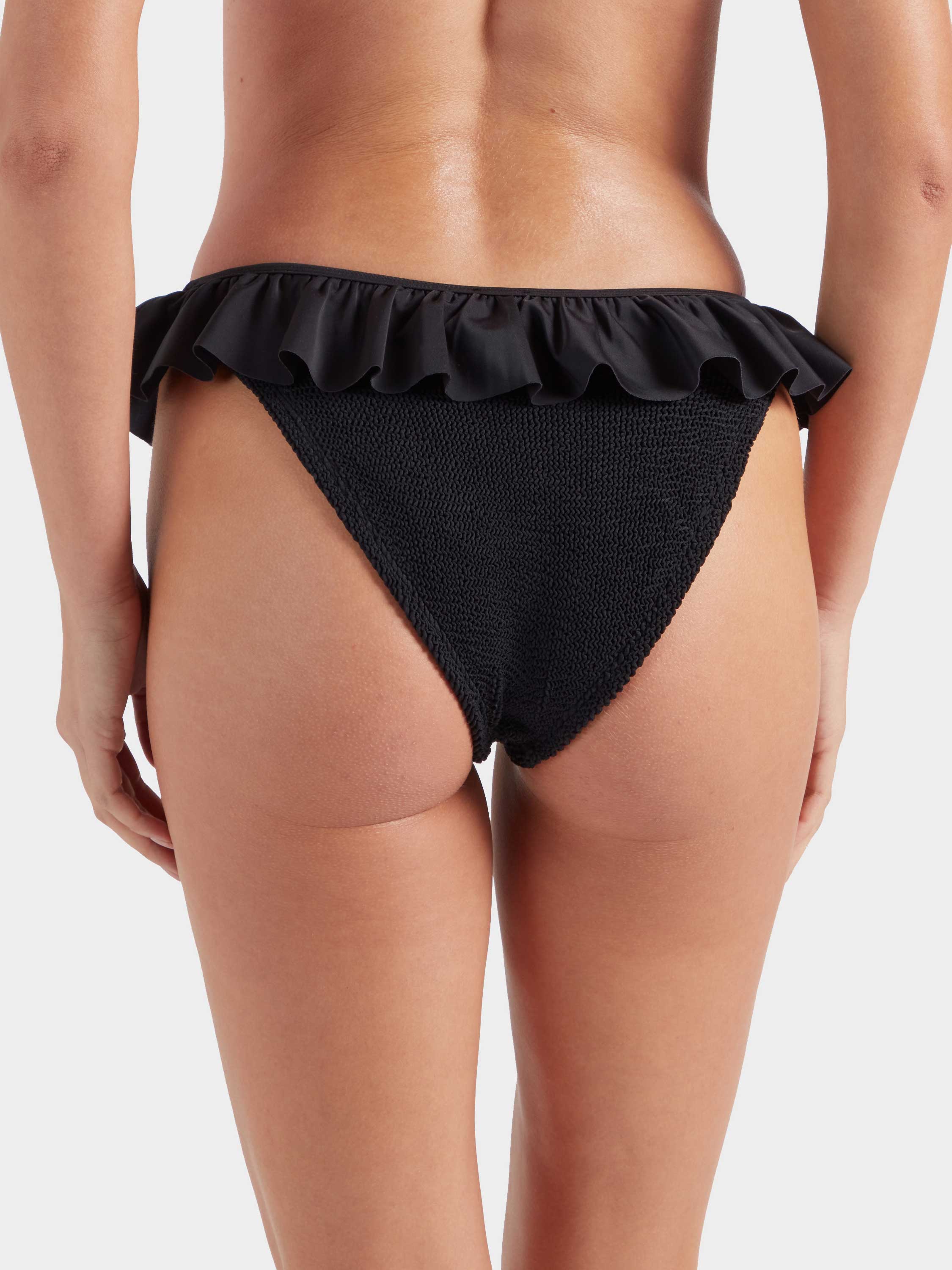 Frill Bikini Bottom - Black