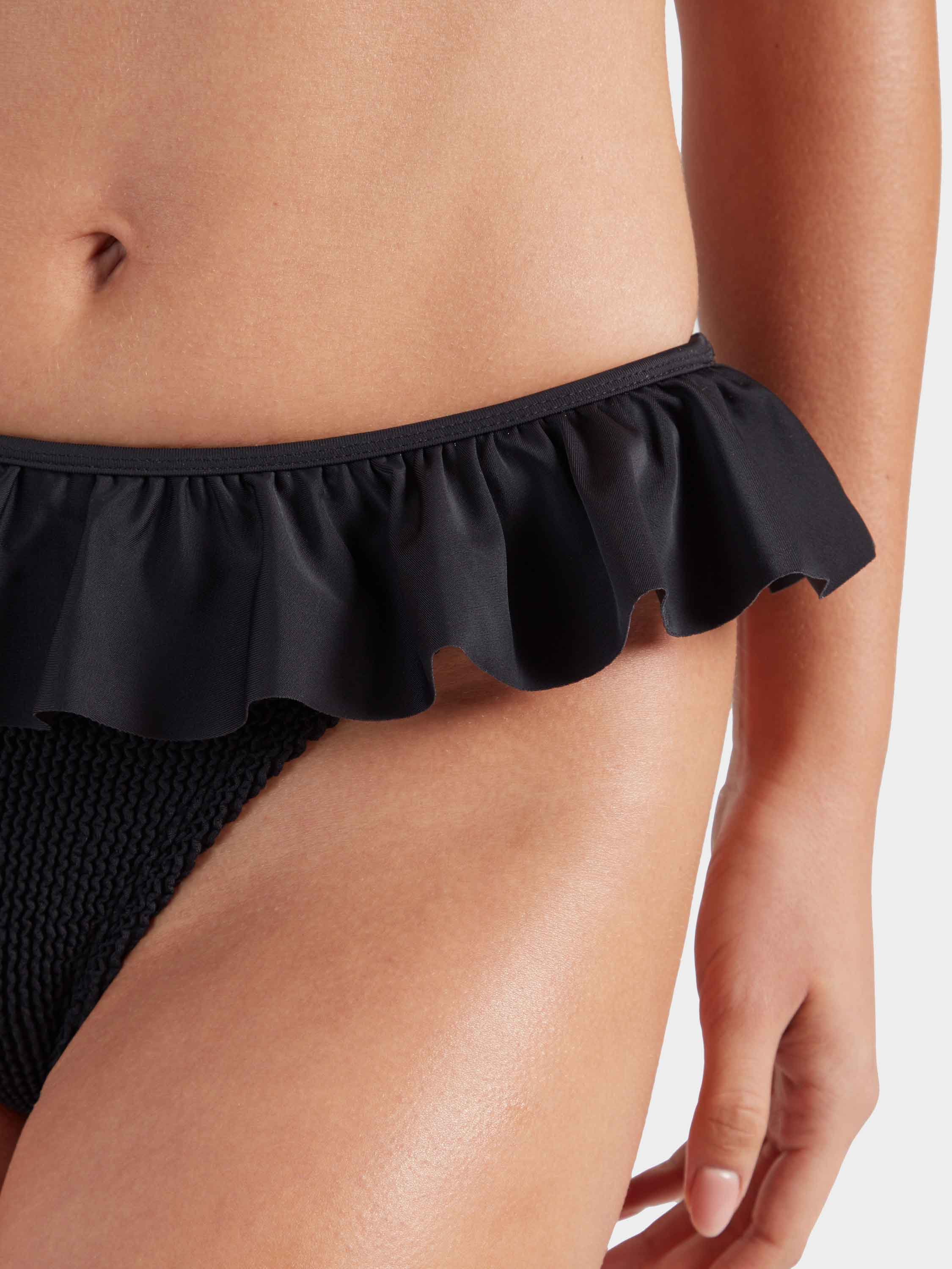 Frill Bikini Bottom - Black