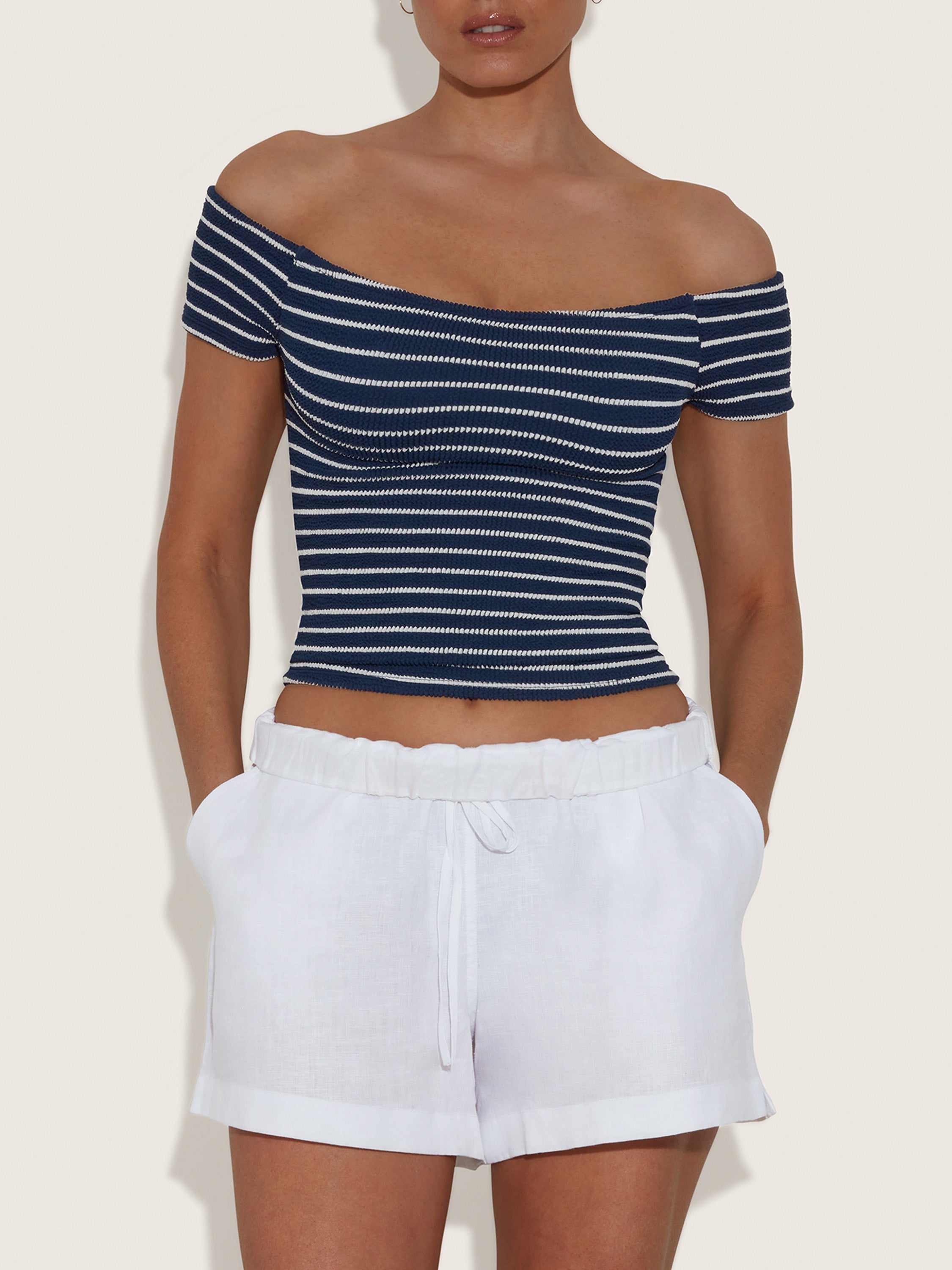 Grace Top - Navy/White Stripe