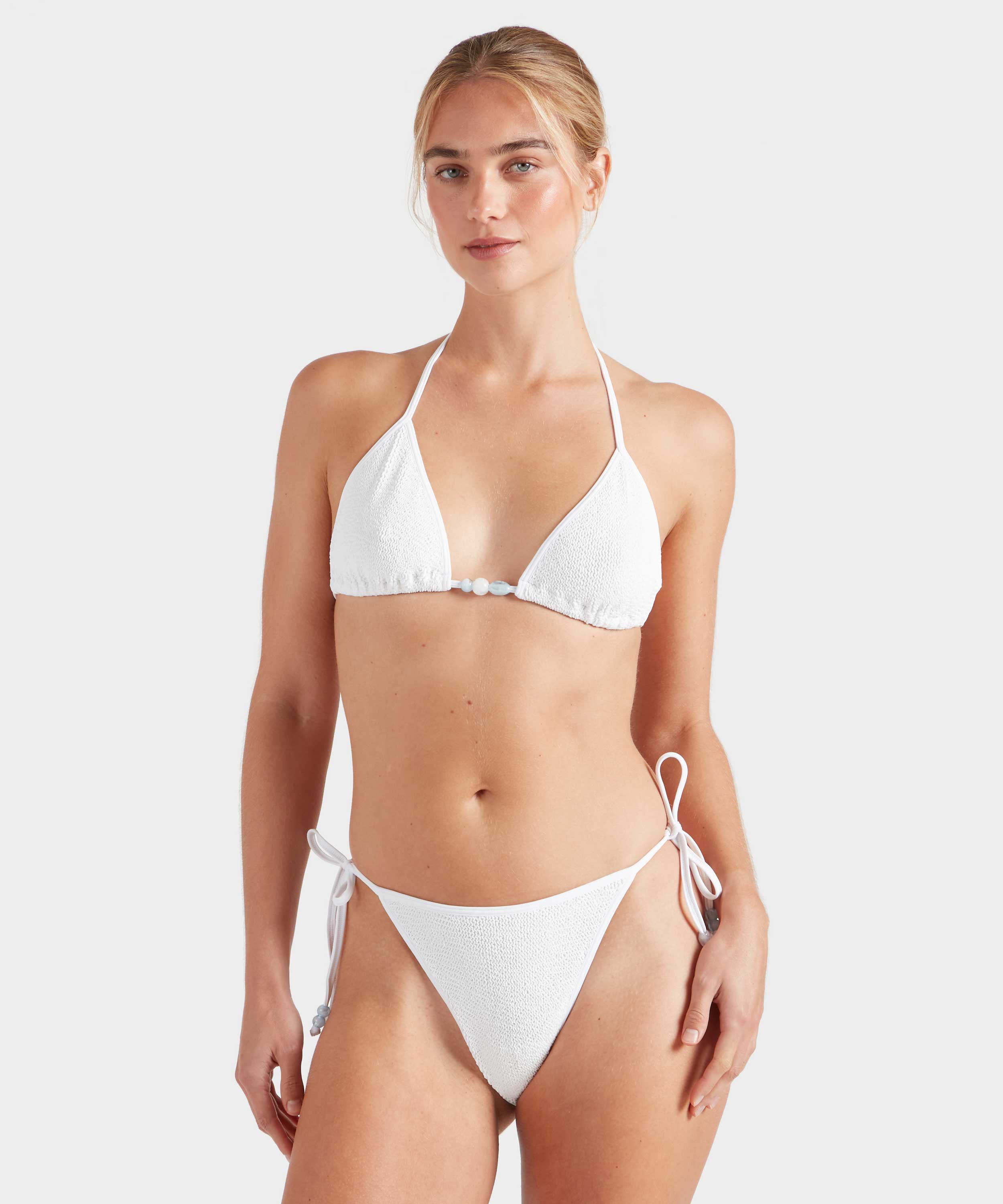Gina Beaded Bikini - White