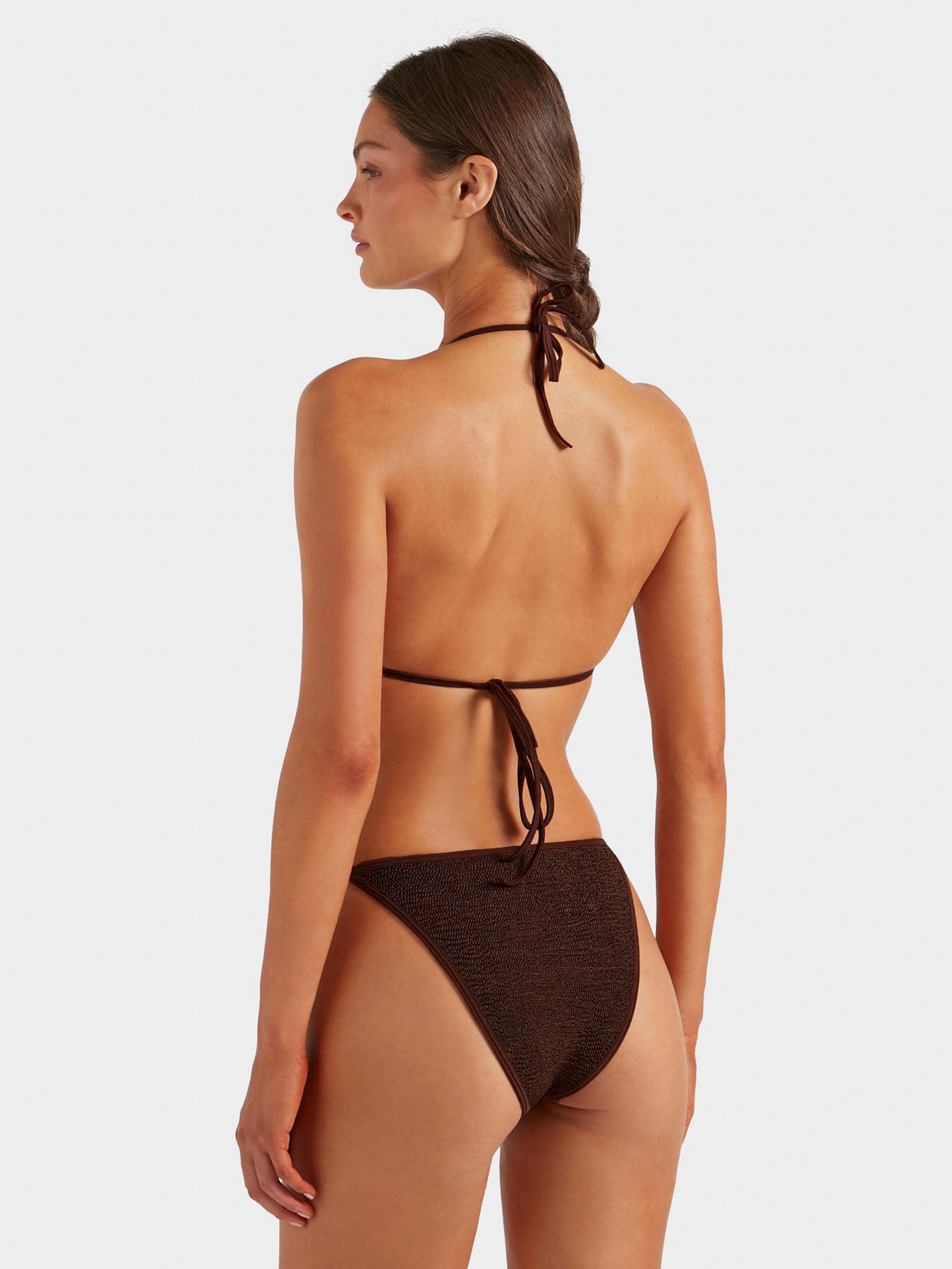 Gina Beaded Bikini - Metallic Chocolate